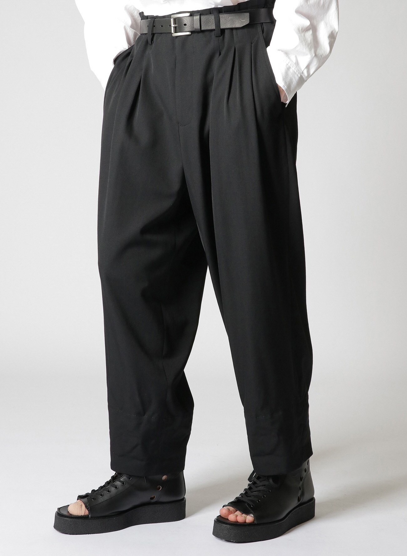 GABARDINE Y-12 TUCK FLAP P(S Black): Vintage 1.2｜THE SHOP YOHJI