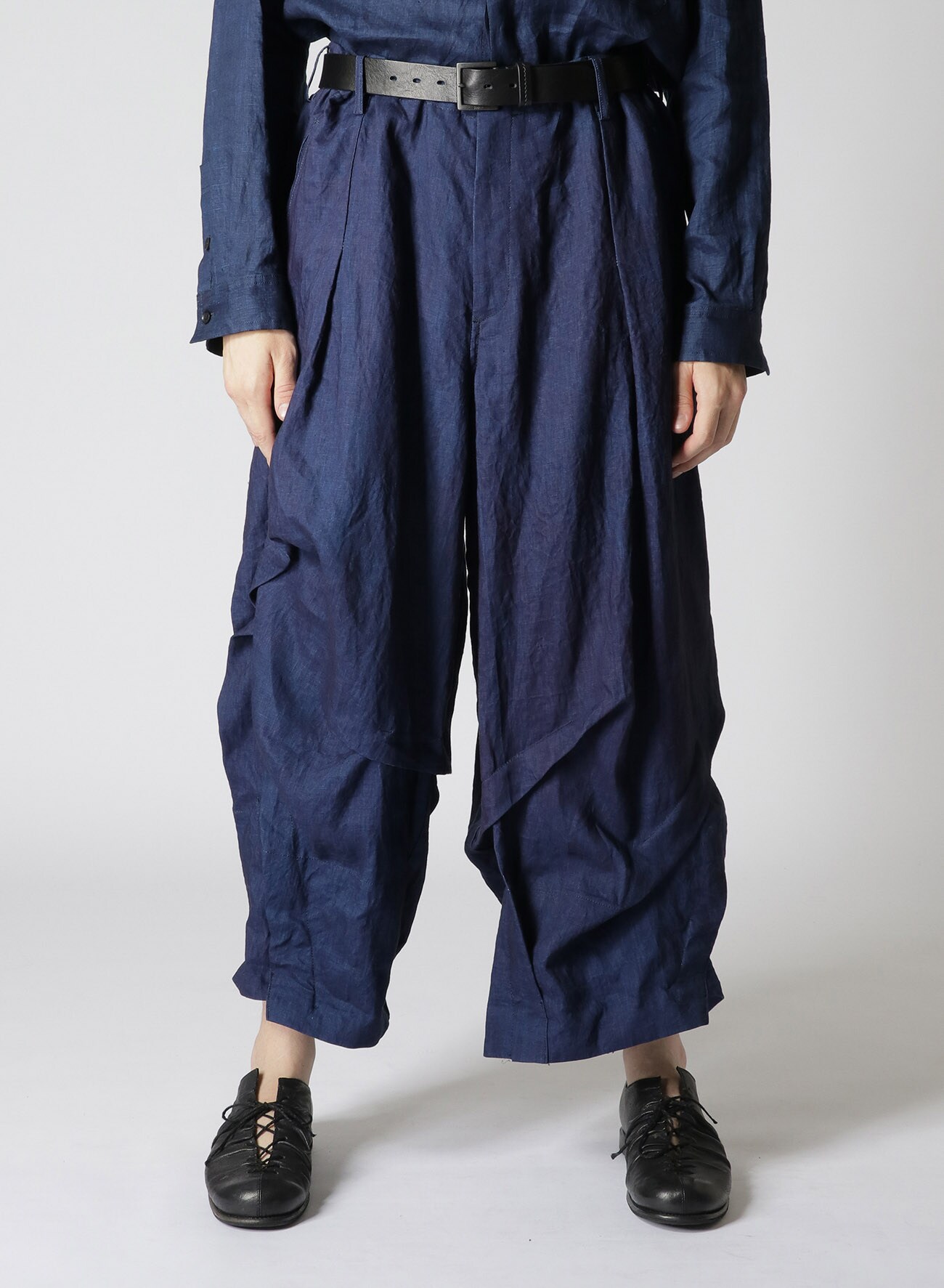 40 INDIGO L S-BIG TUCK PANTS A(S Navy): Vintage 1.2｜THE SHOP