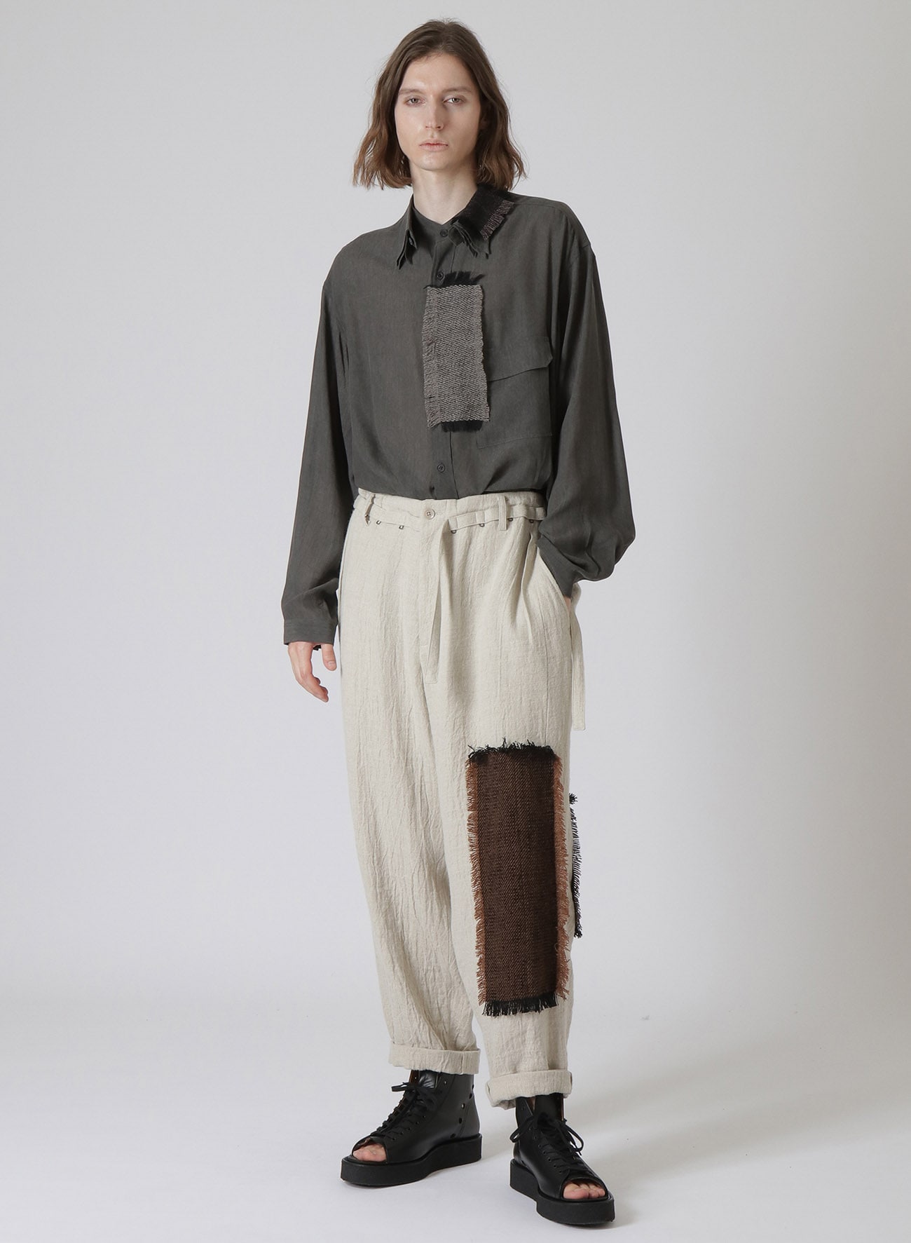 40 LINEN WOOL ND Y-P.L W/ PLEATED WRAP CLOTH(S Off White): Vintage｜THE SHOP  YOHJI YAMAMOTO