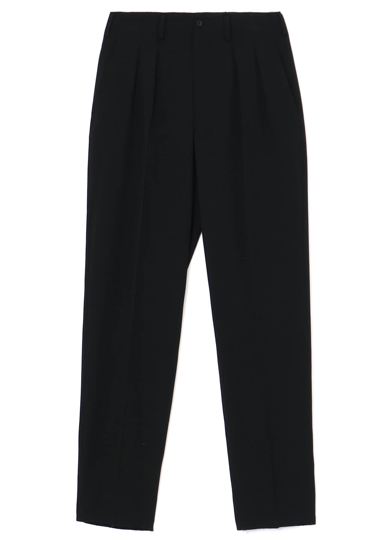 SUIT GABARDINE Z-2 TUCK PANTS(S Black): Yohji Yamamoto POUR HOMME