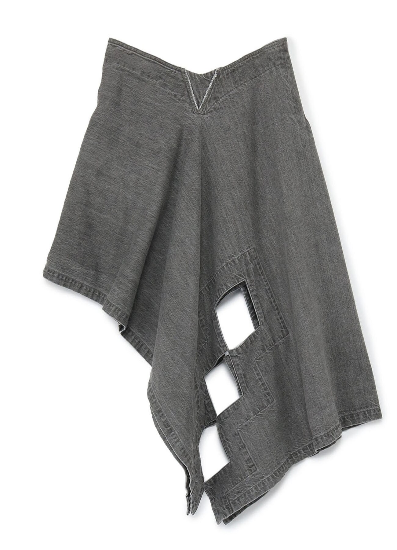Grey Denim Block Design Skirt