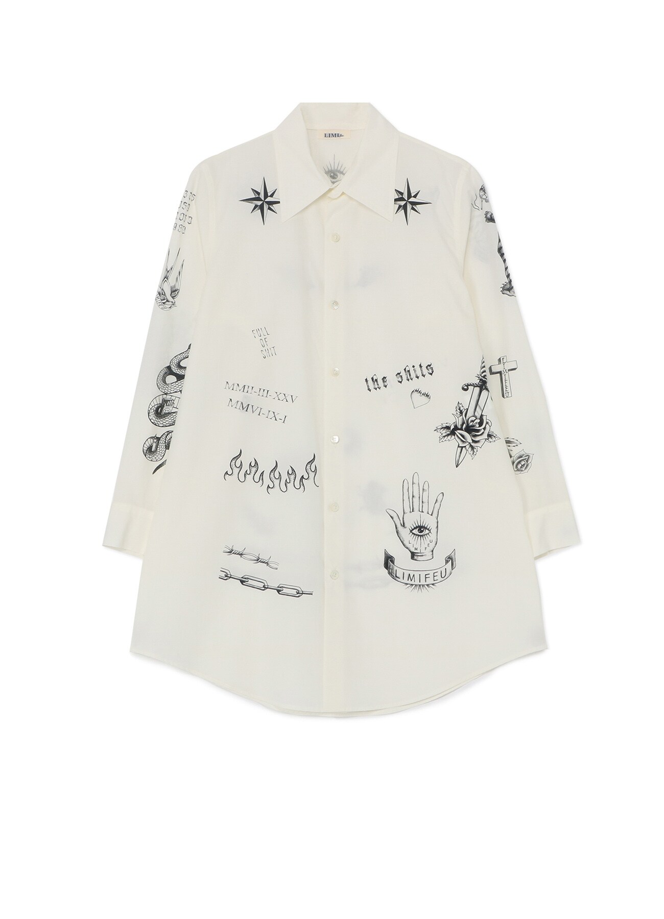 Kleding Gender-neutrale kleding volwassenen Tops & T-shirts Oxfords LIMI FEU Yohji Yamamoto Rayon Shirt Sz Small Made in Japan 