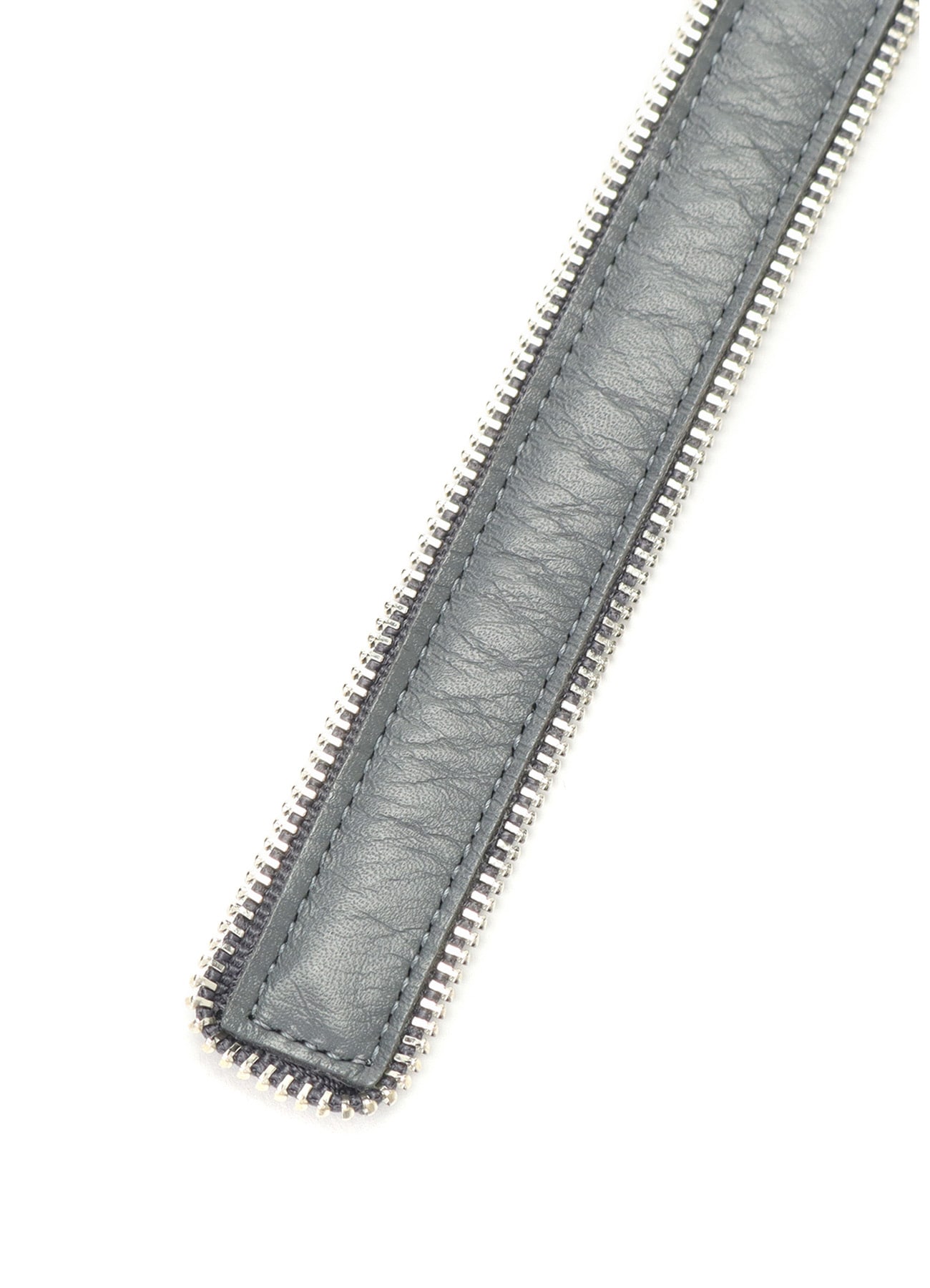 Soft Leather Zip Belt(FREE SIZE Grey): Vintage 1.1｜THE SHOP YOHJI 