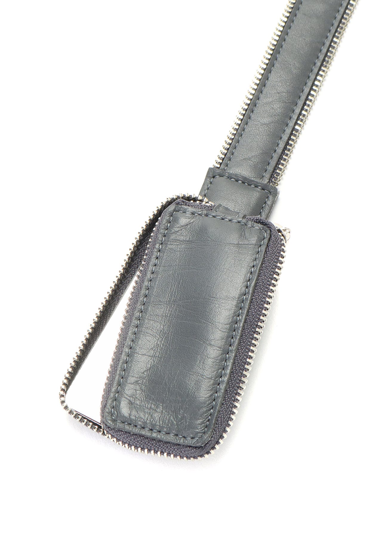 Soft Leather Zip Belt(FREE SIZE Grey): Vintage 1.1｜THE SHOP YOHJI 