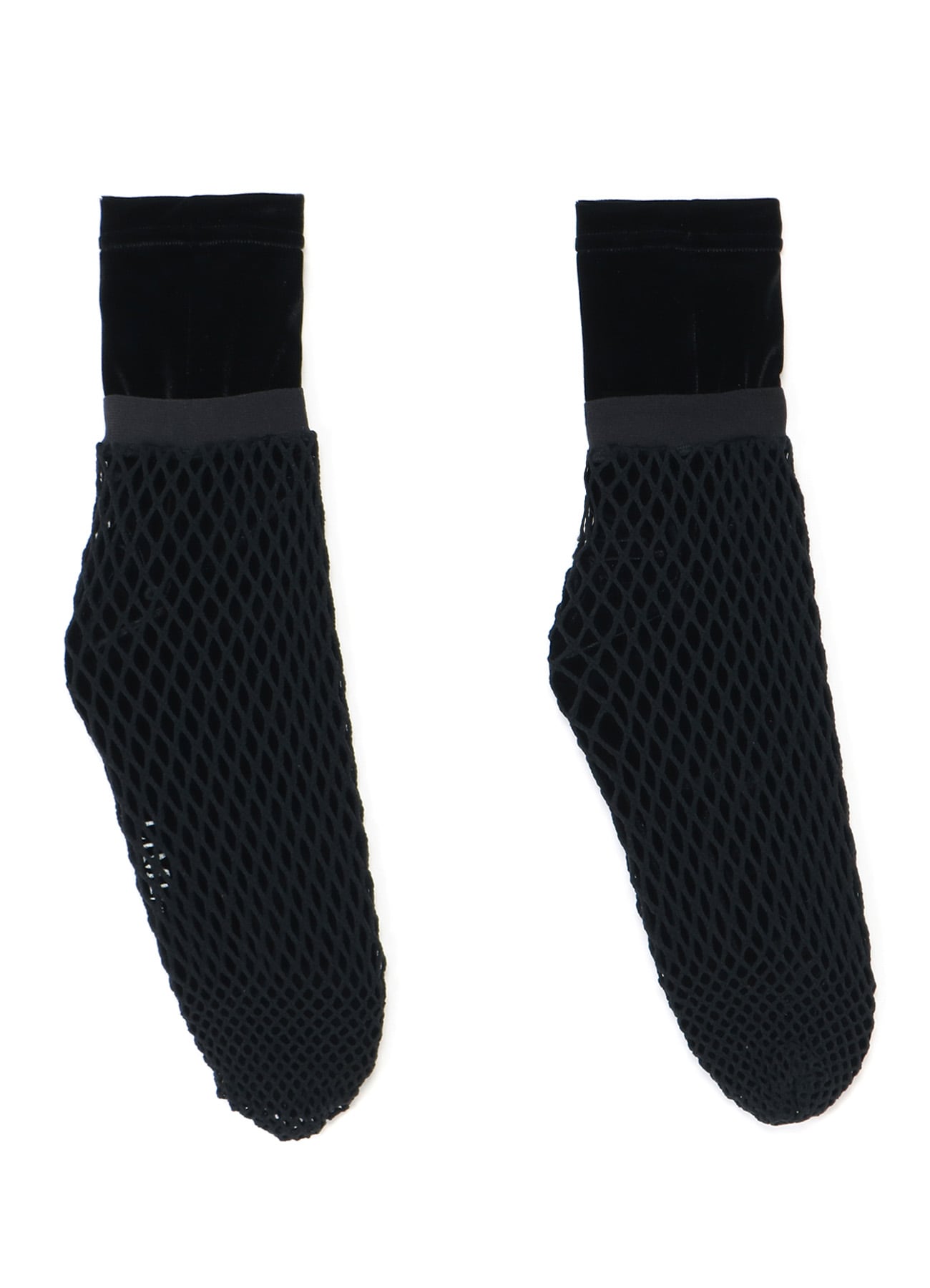 Stretch Velour Net Layered Socks