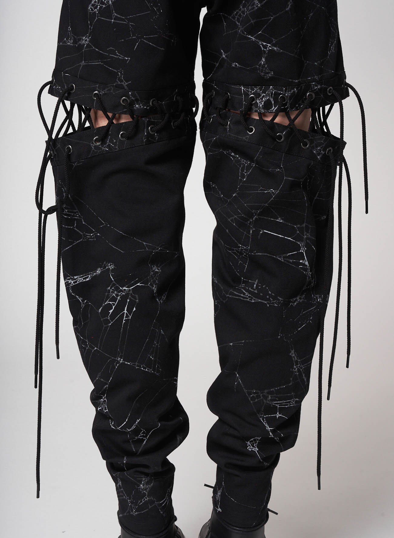 frequently Hilarious instructor Pantalon Spider Drill Lace Up (S Noir) : LIMI feu｜THE SHOP YOHJI YAMAMOTO