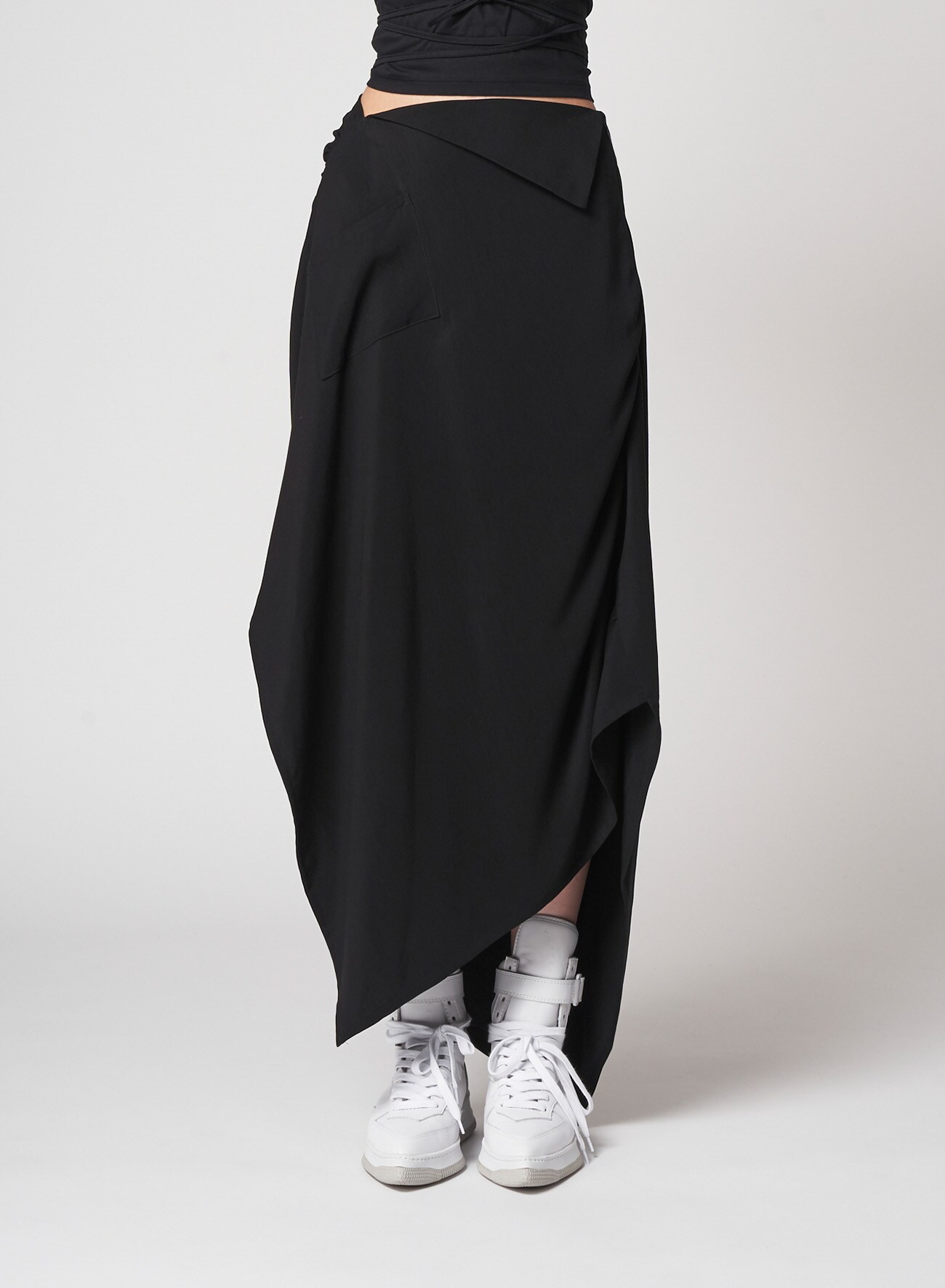 Ry/Cu Tussah Irregular Hem Skirt