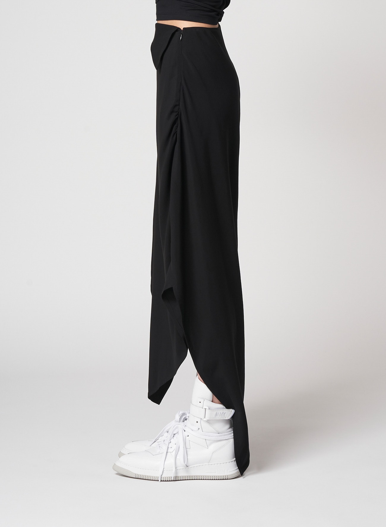 Ry/Cu Tussah Irregular Hem Skirt