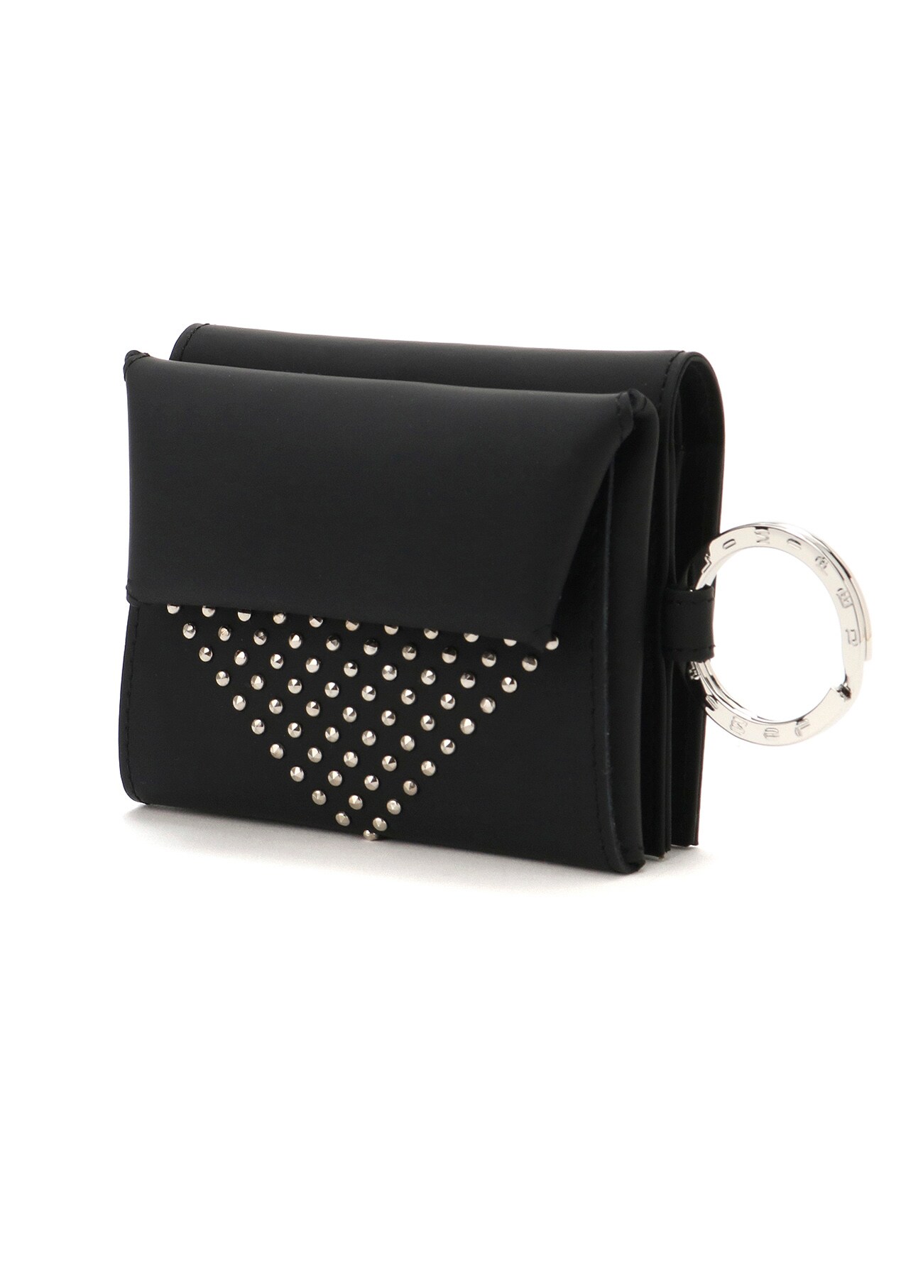 Rubber Touch Leather Studs Mini Wallet