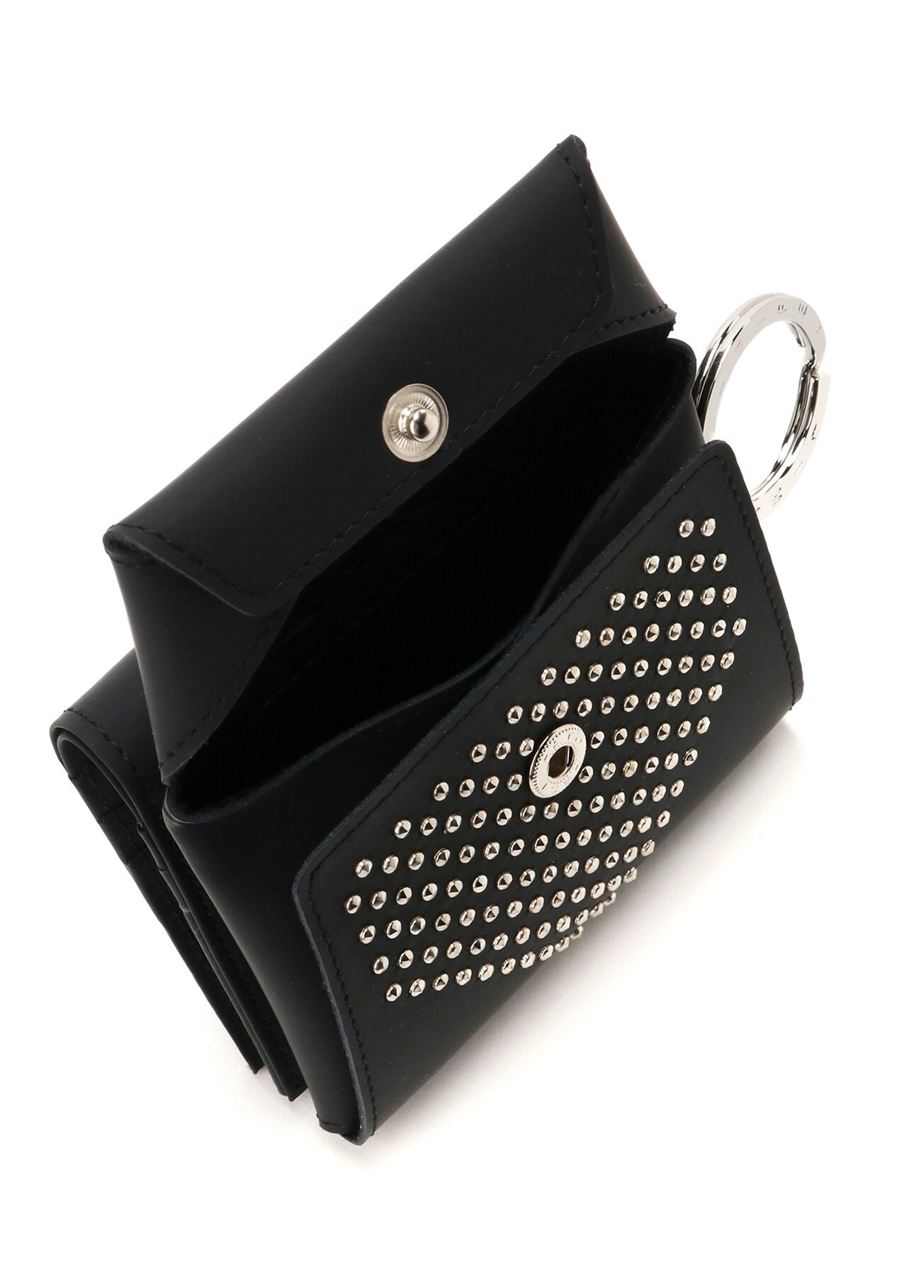 Rubber Touch Leather Studs Mini Wallet