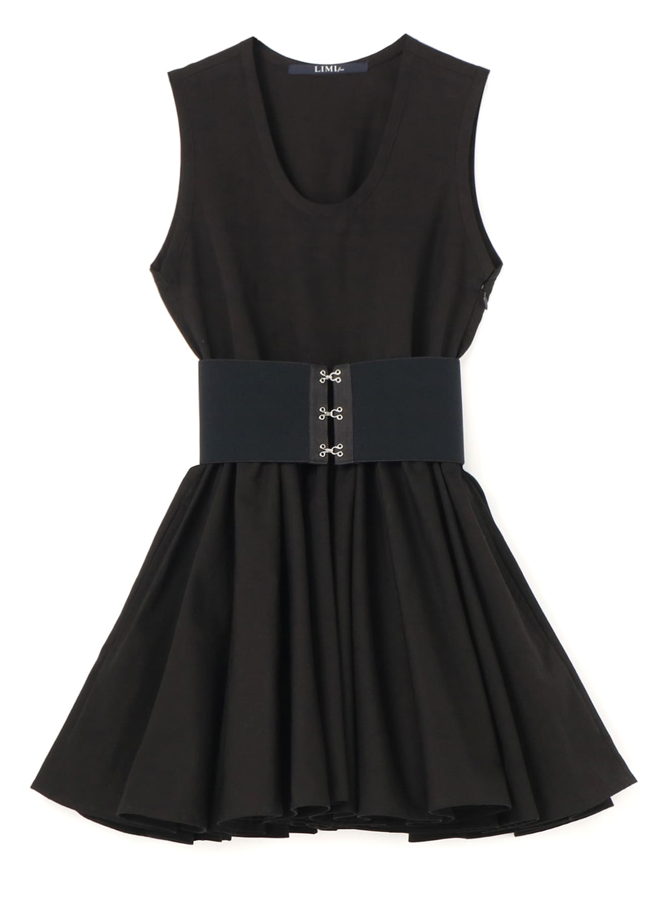 [LIMI feu 20th Anniv. Collection]Soft Twill Flare Mini Dress with Belt