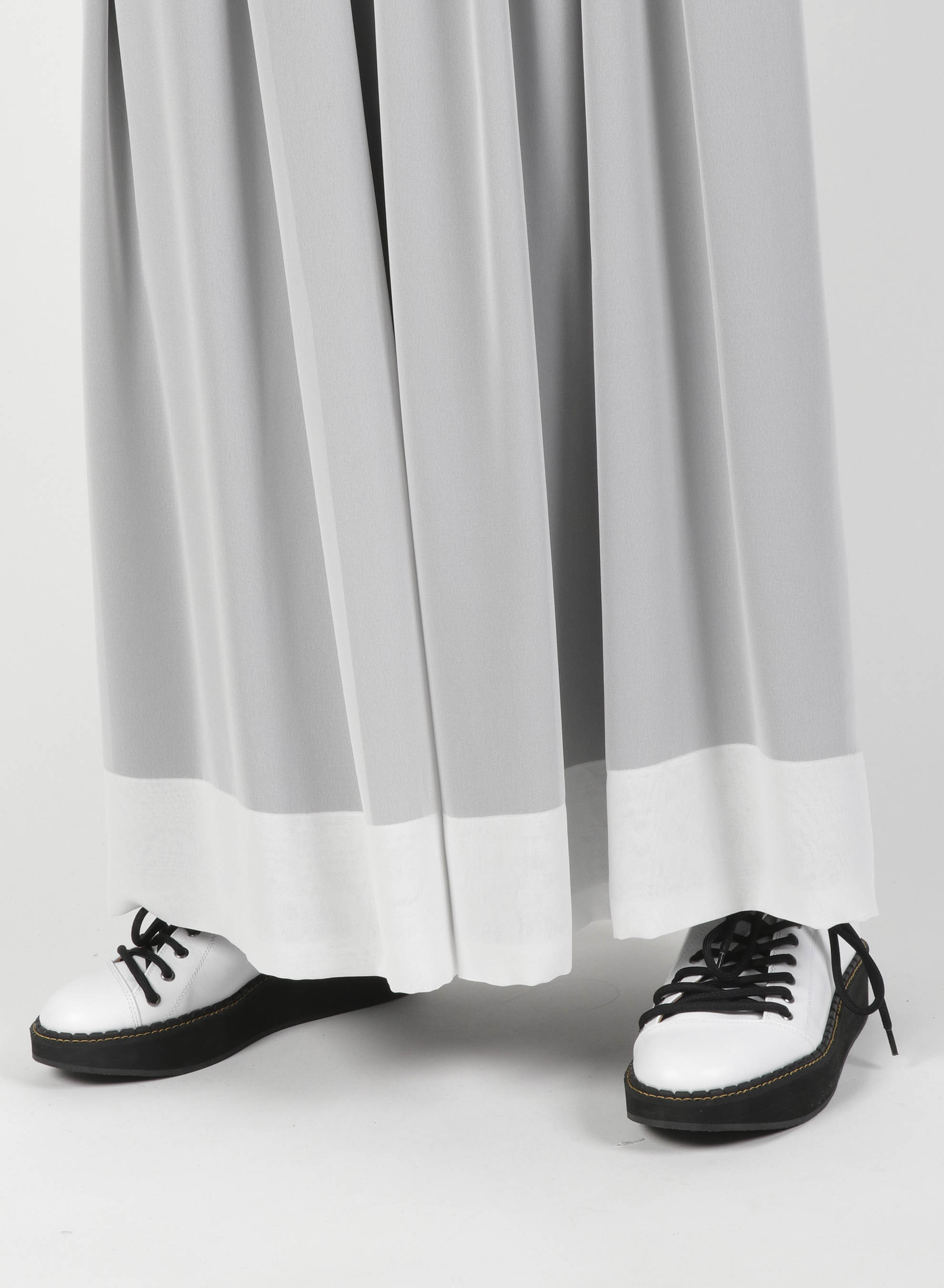 Chiffon Satin Combination Layered Gather Skirt