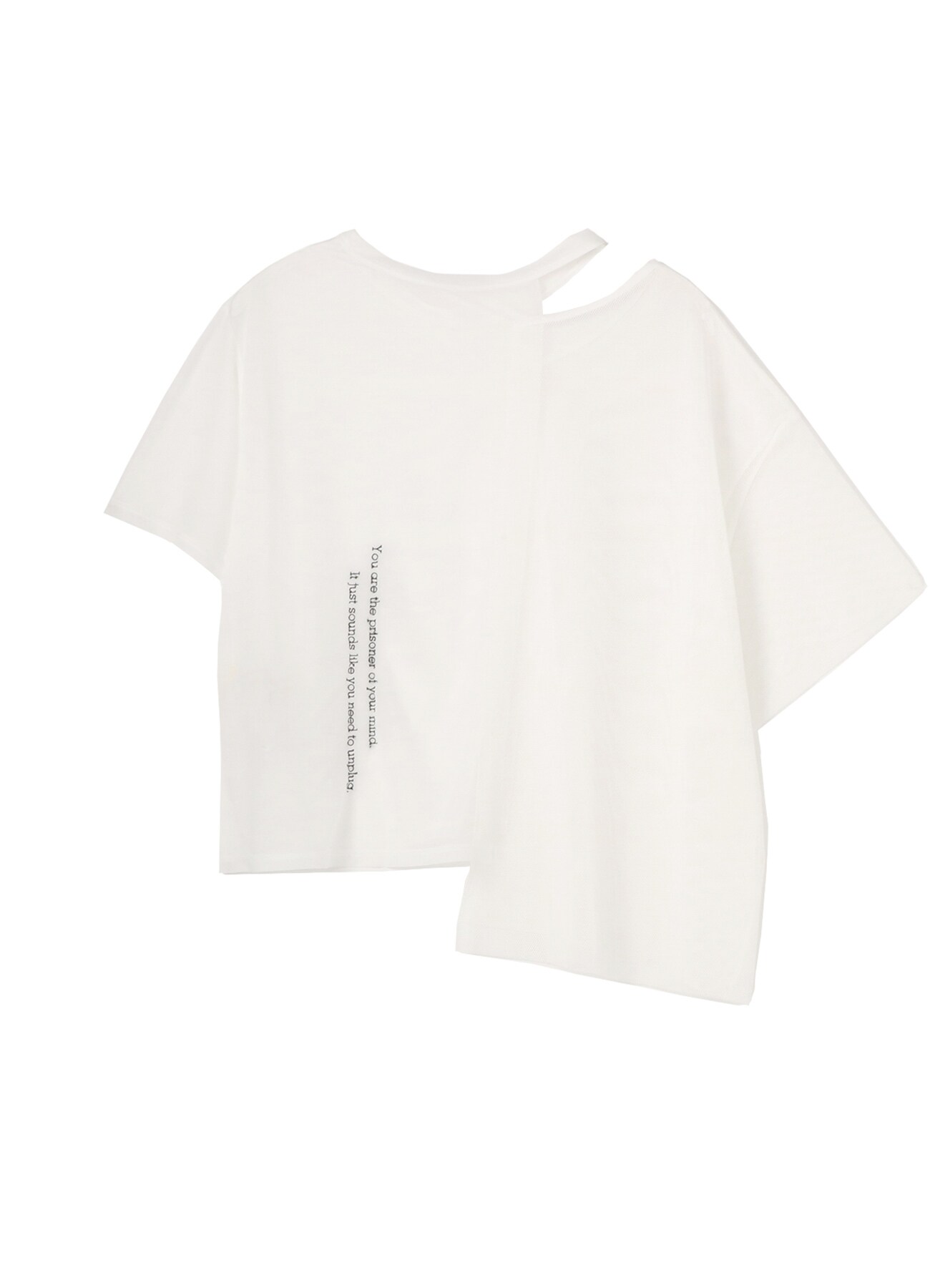 Message Embroidery + Pe Net Docking T(S White): Vintage 1.1｜THE SHOP YOHJI  YAMAMOTO