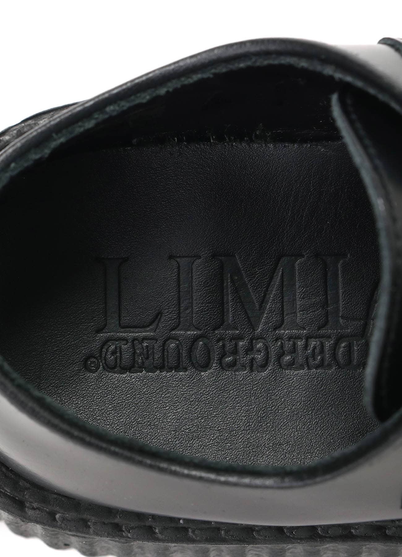 LIMI feu×UNDERGROUND(R) BLACK LEATHER BOOTS WITH METAL PLATES