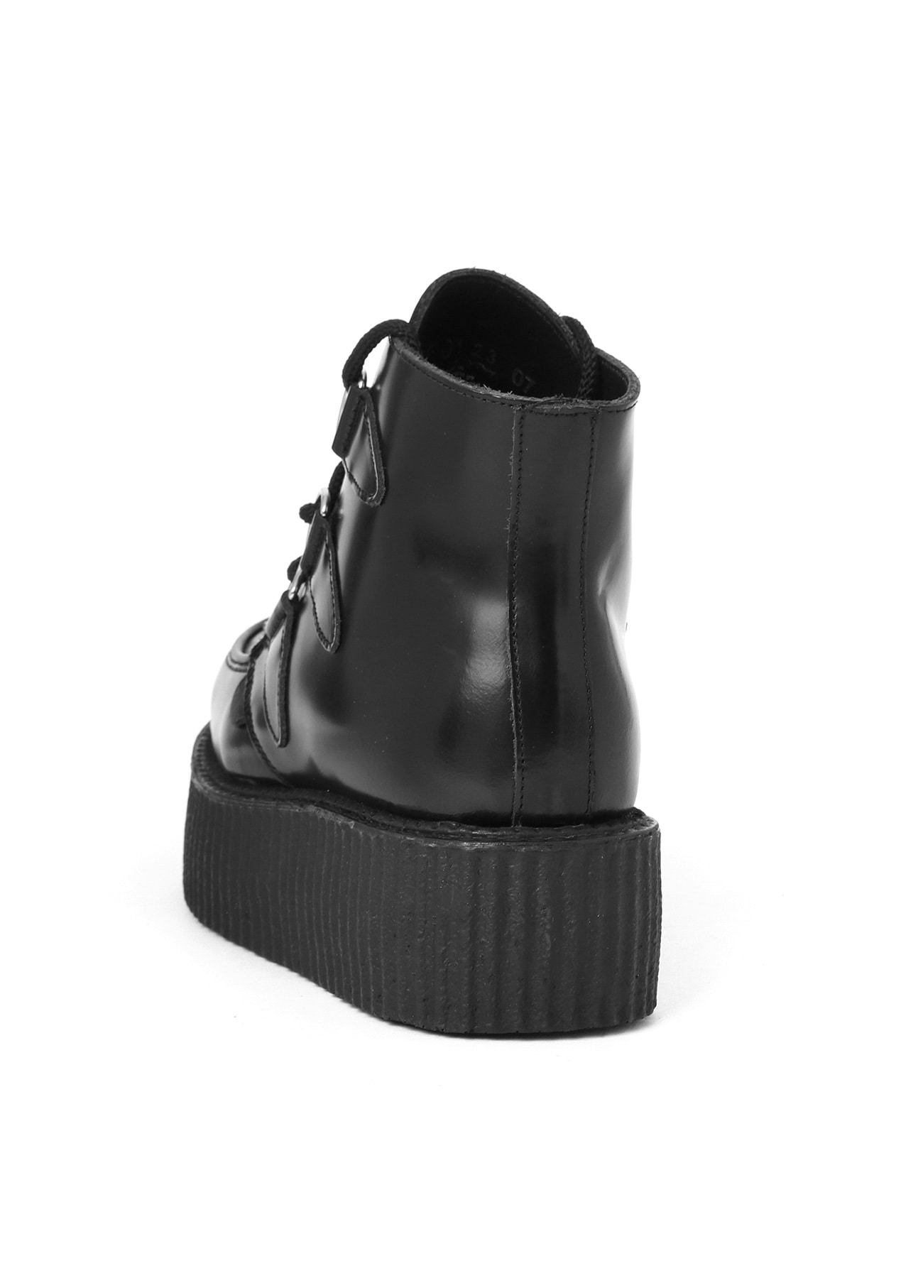 LIMI feu ×UNDERGROUND(R) BLACK LEATHER BOOTS WITH METAL PLATES(US 