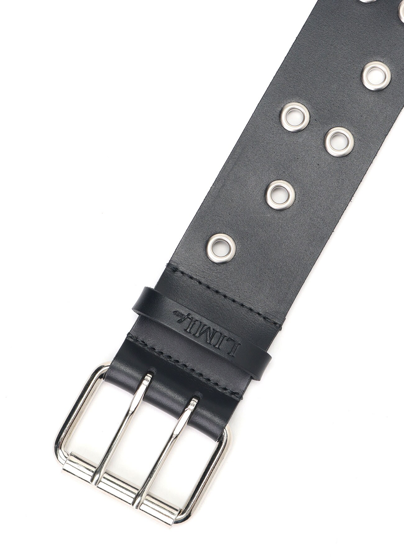 OIL TANNED LEATHER BELT WITH CHAIN DETAIL(S Black): LIMI feu｜THE