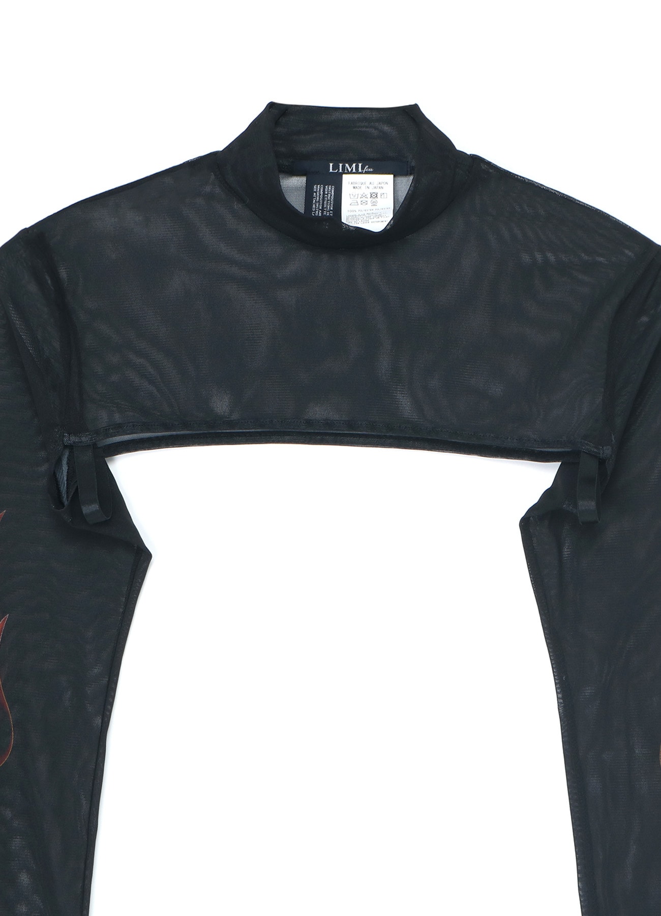 Reclaimed Vintage extreme cropped top with long sleeves