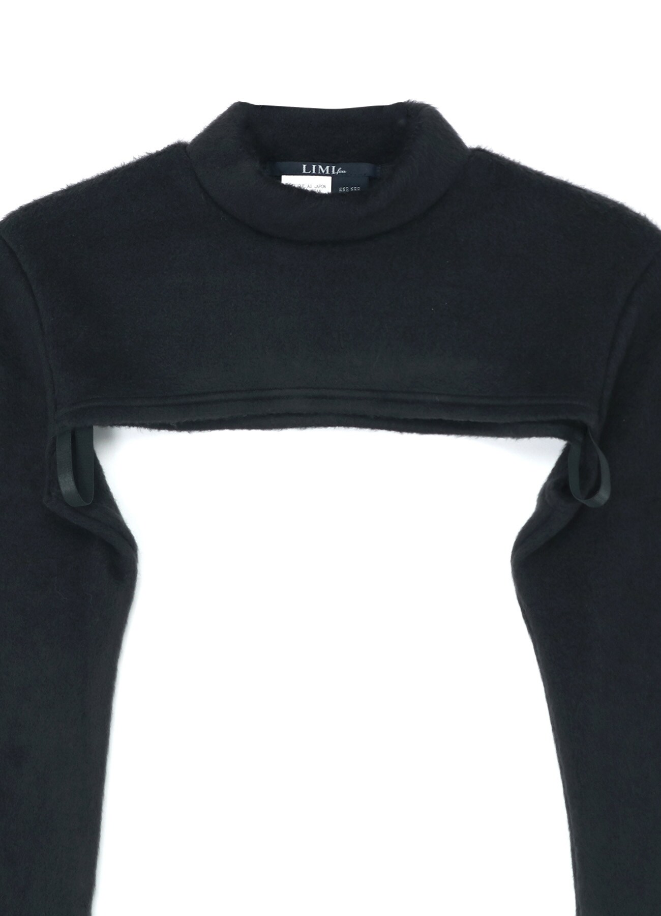 ACRYLIC/WOOL EXTREME CROP TOP WITH MOCK TURTLENECK