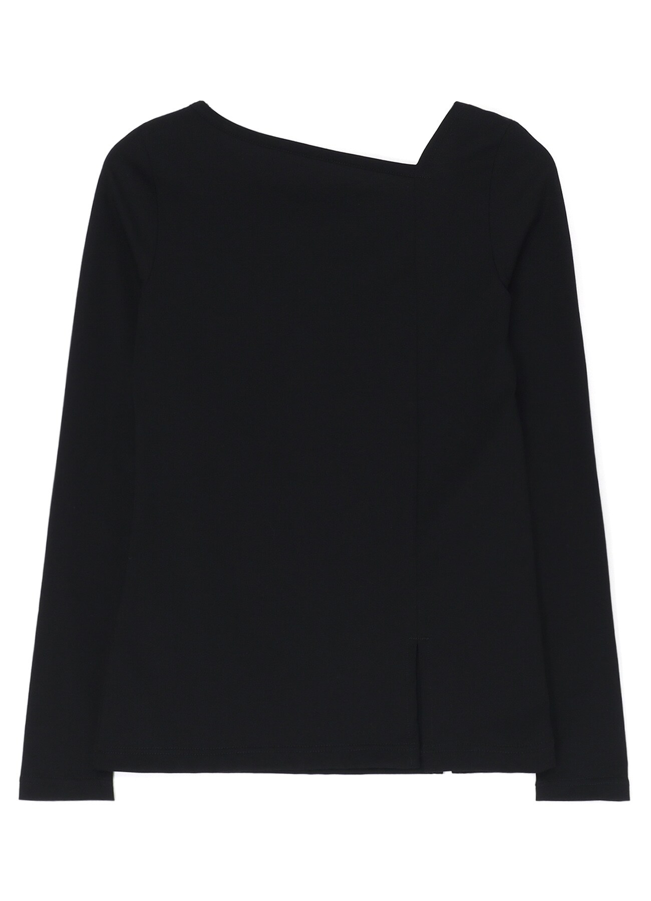 60/2 COTTON JERSEY TOP WITH IRREGULAR NECKLINE(S Black): LIMI feu