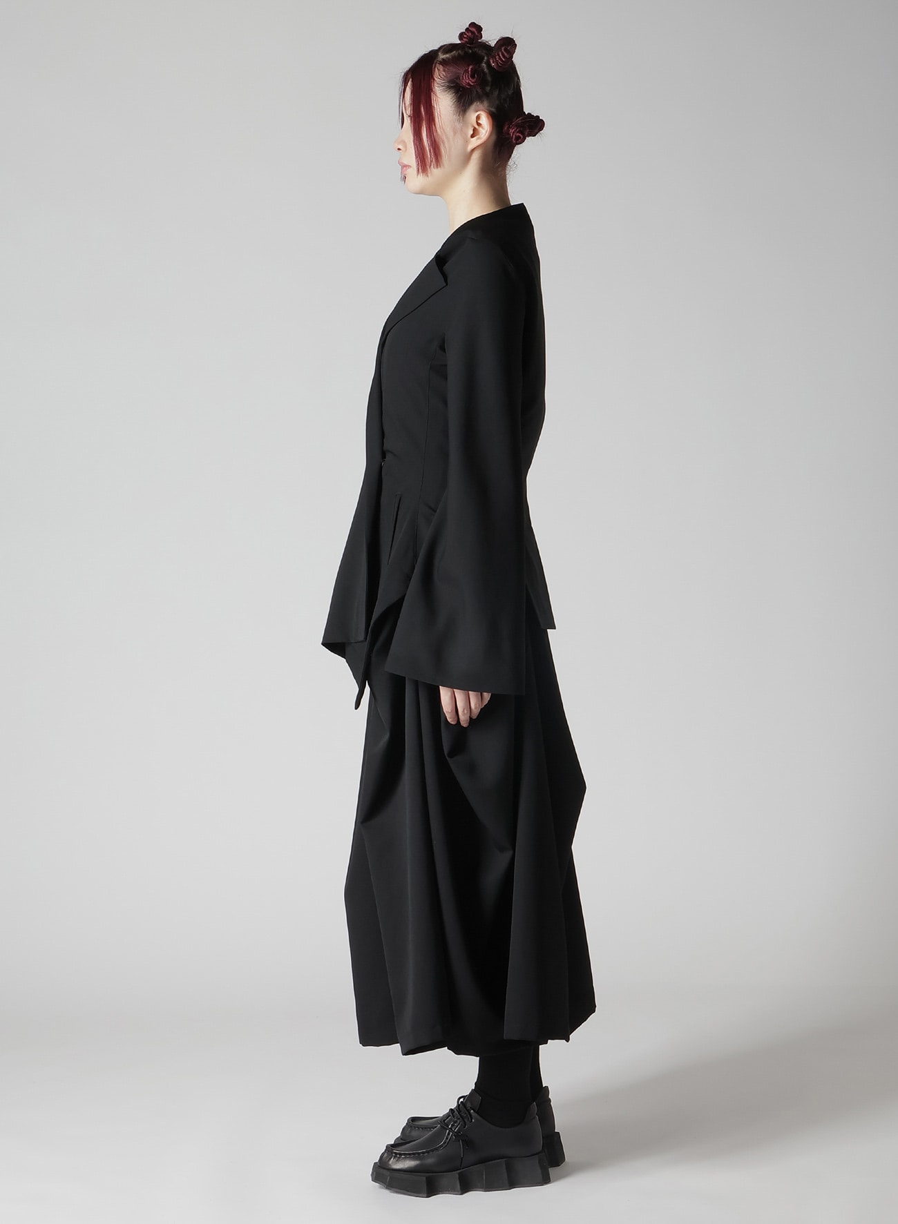 WOOL GABARDINE SLIT JACKET