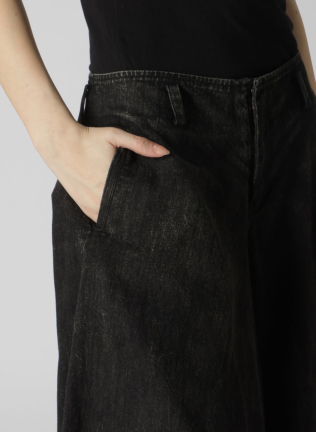 POWDER BLEACH BOX PANTS B