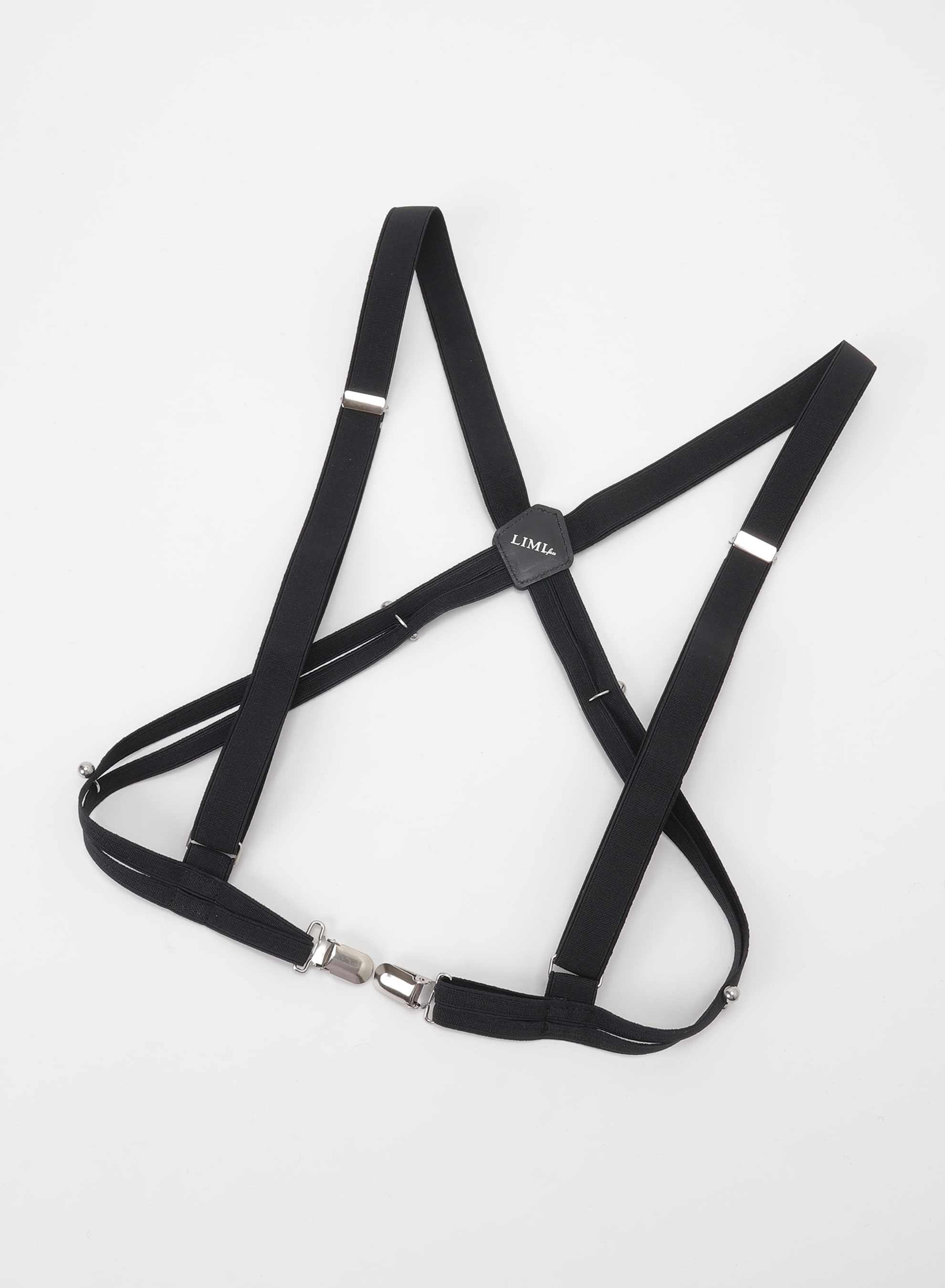 RUBBER SUSPENDER BELT WITH PIERCED ACCENTS