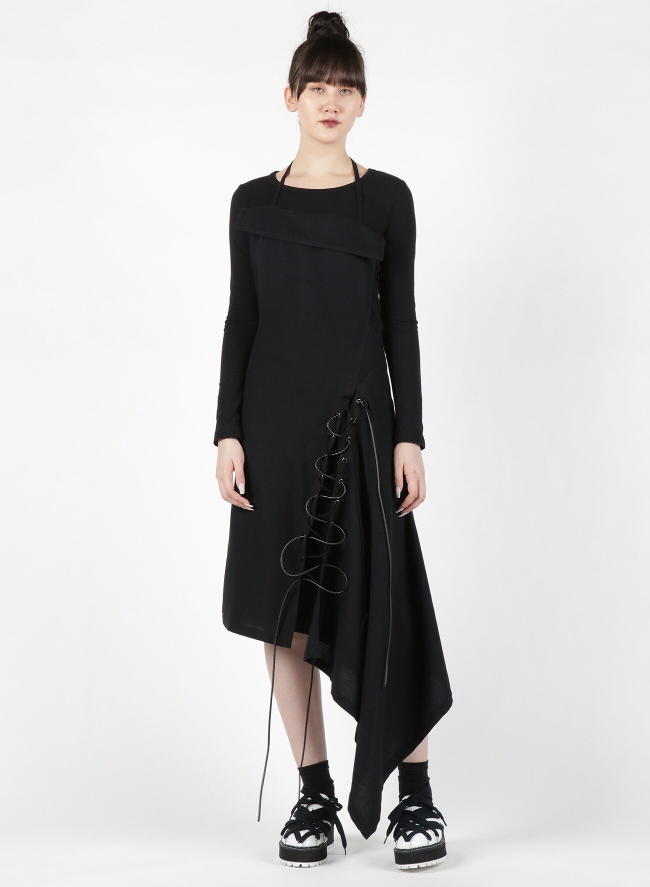 Light Serge Apron Dress (S Black): Vintage ｜ THE SHOP YOHJI YAMAMOTO