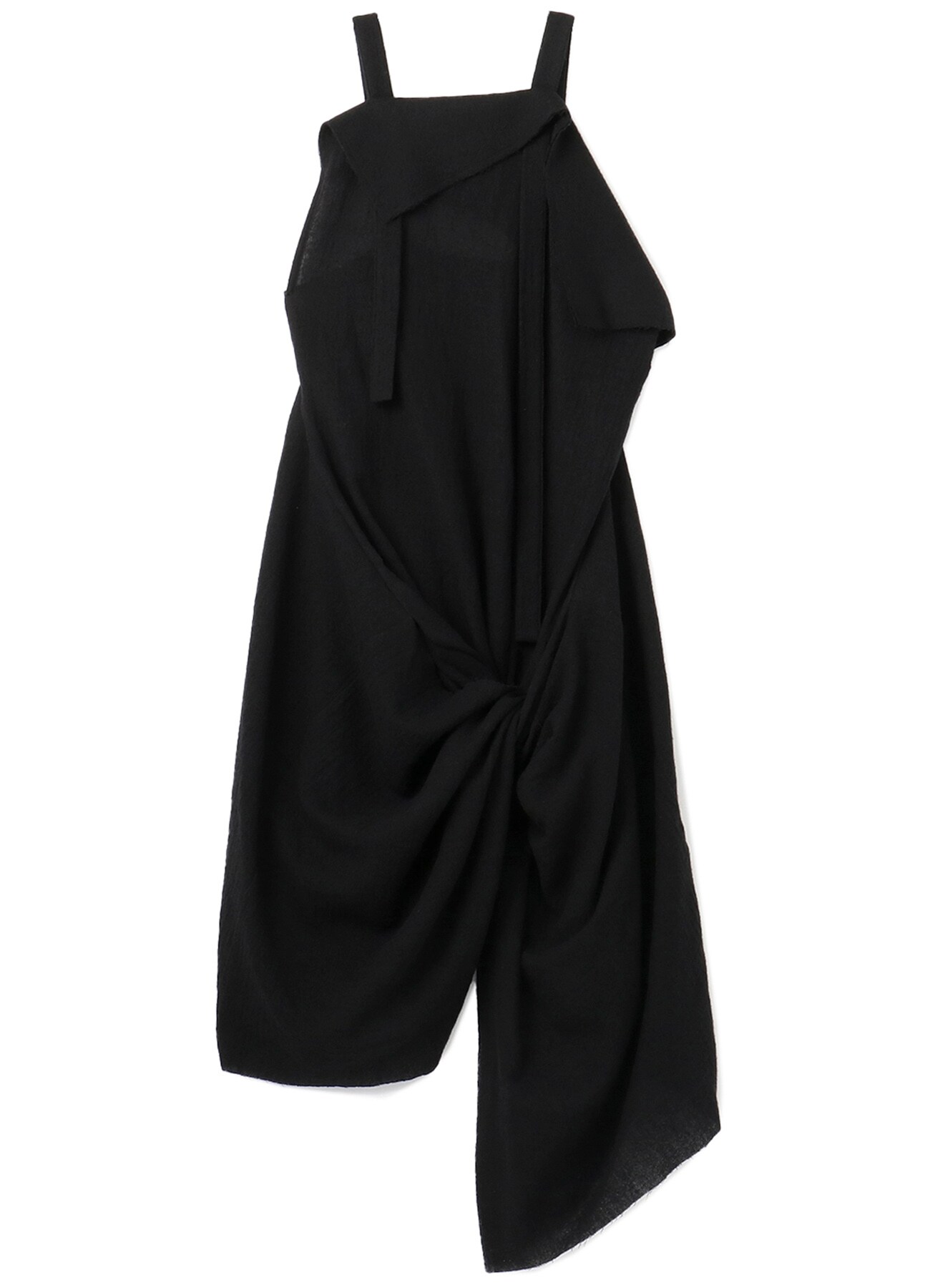 Wool Gauze Cross Shoulder Strap Dress