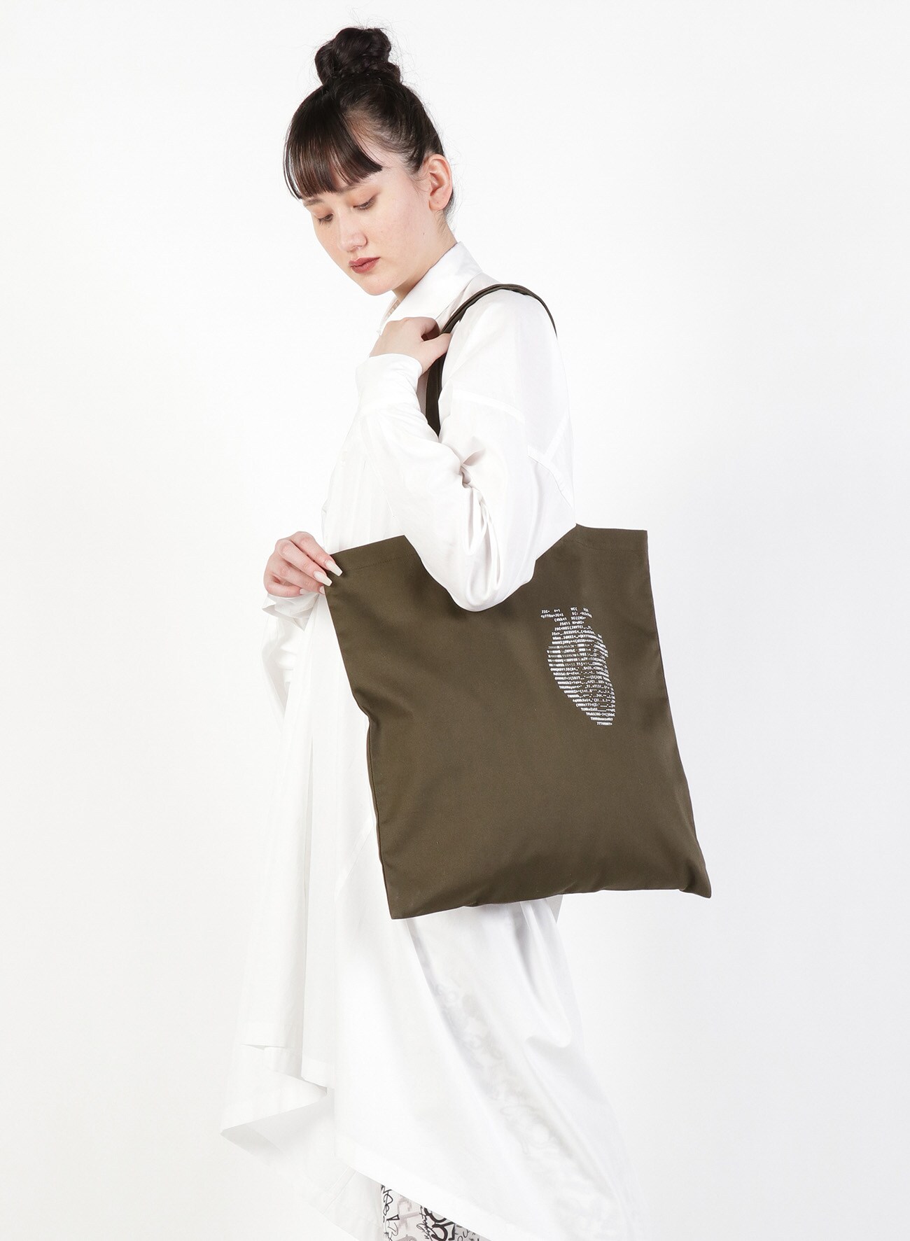 C/Ascii Heart Print Tote Bag