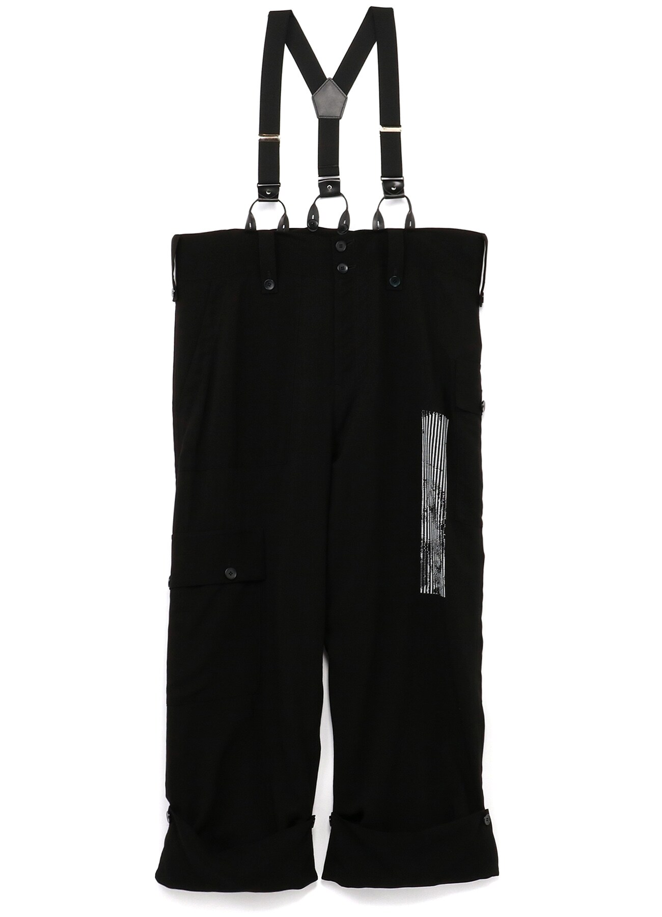 Ry/Cu Ascii Eye Print Suspenders Pants