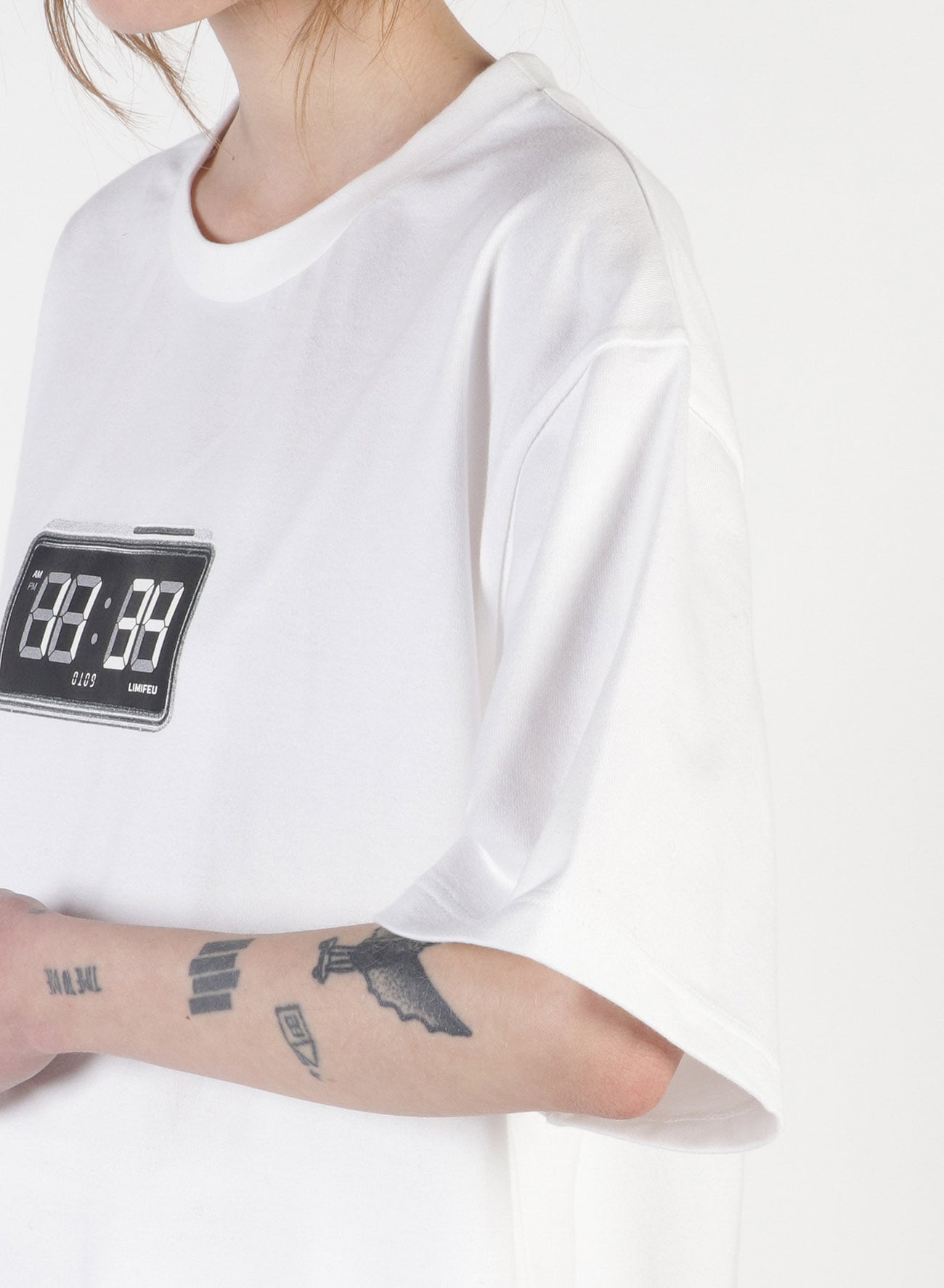 Clock Print Oversized T-Shirt