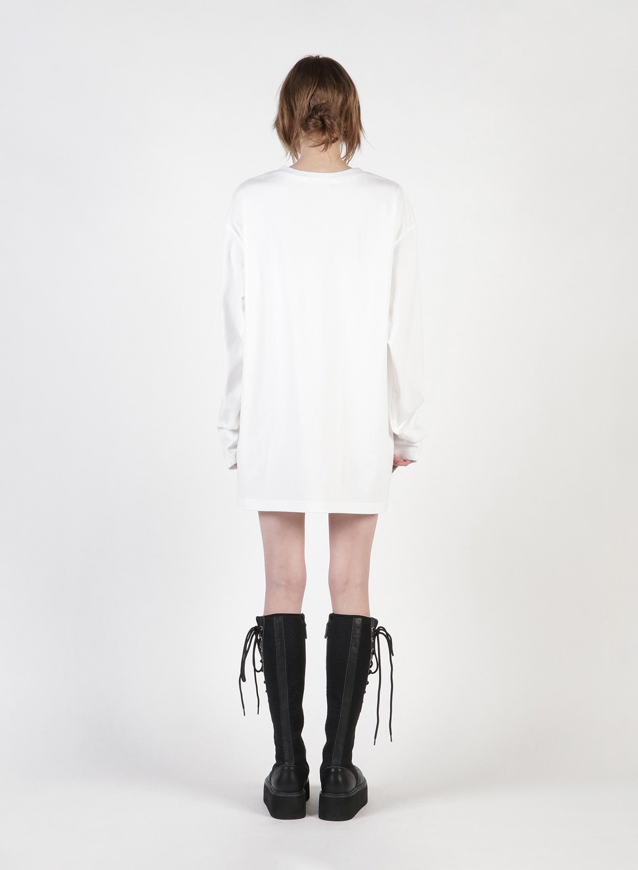 THE SHITS Embroidery Oversized Long T-Shirt