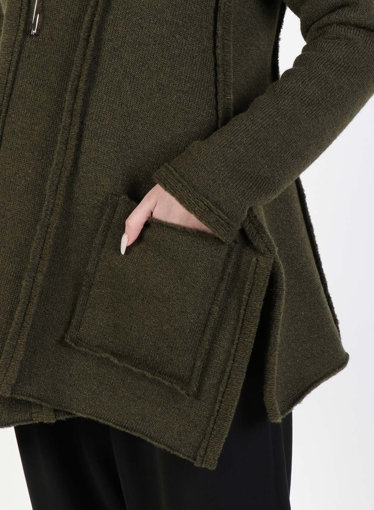 Wool Lowgauge PS Front Square Hem Cutsew Jacket