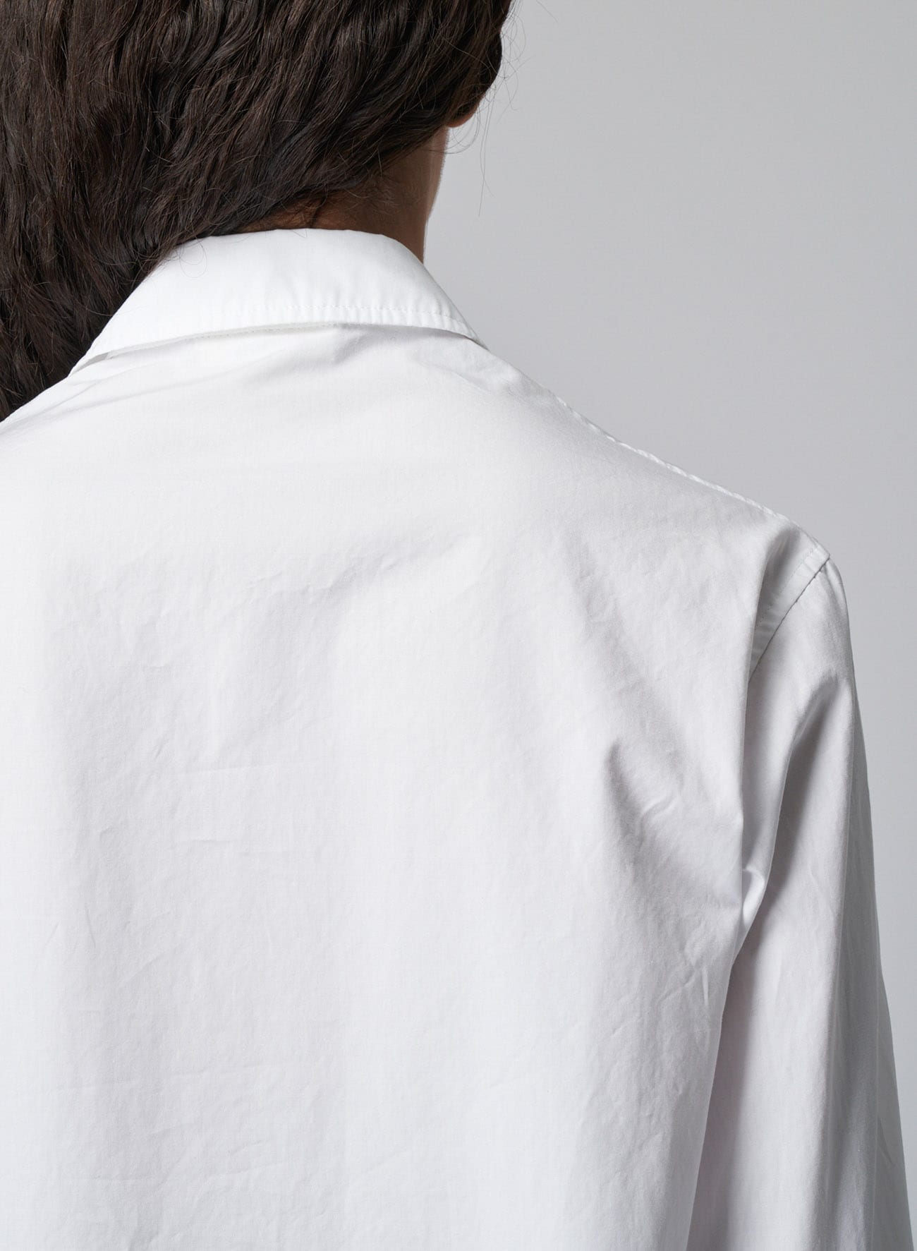 COTTON BROADCLOTH SHIRT WITH COVERED PLACKET