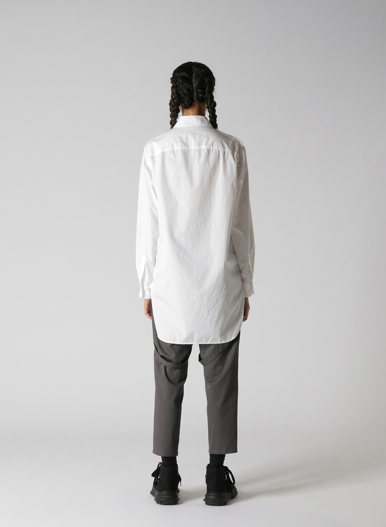 COTTON BROADCLOTH SHIRT WITH EPAULETTES