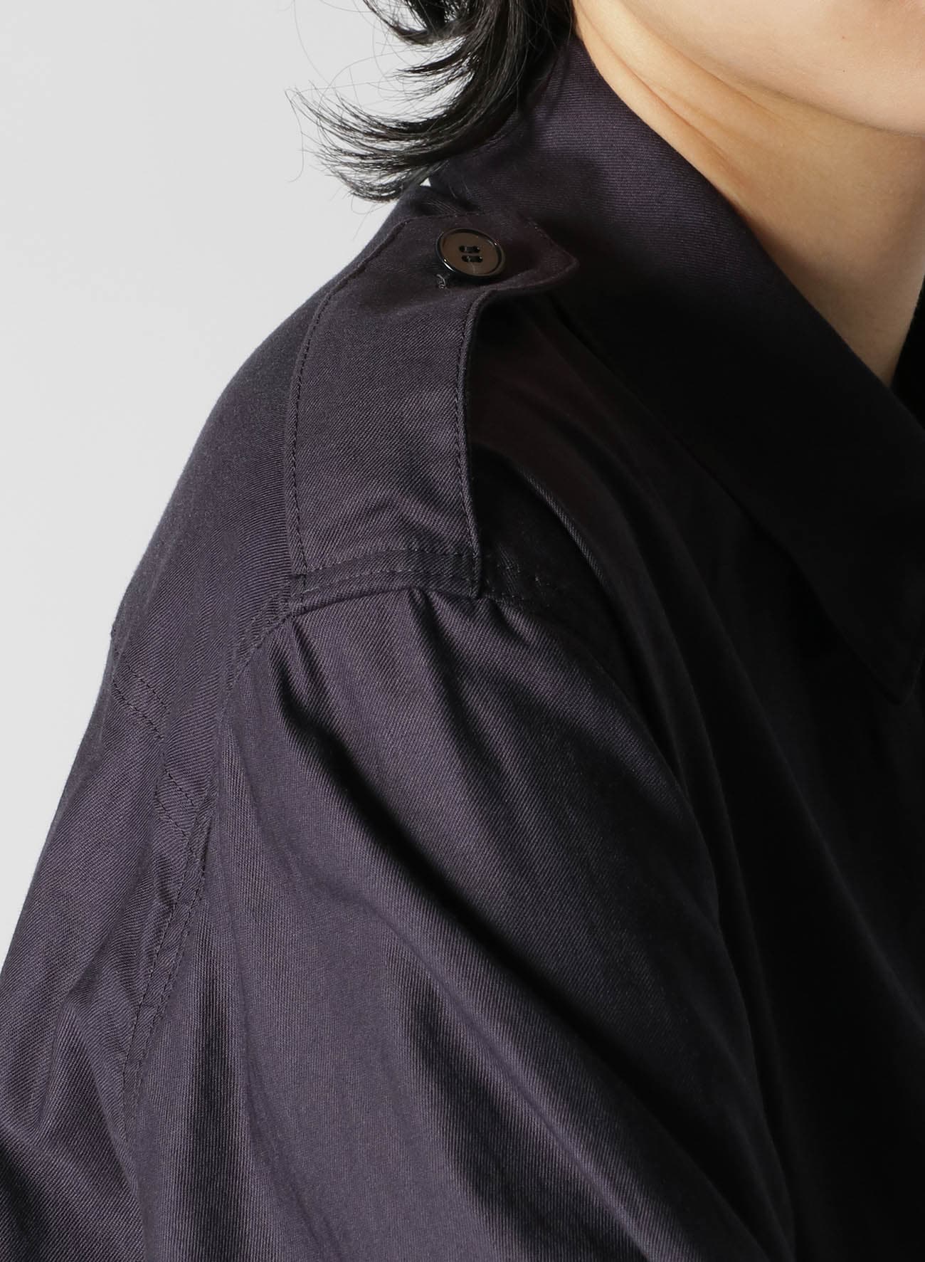 COTTON TWILL SHIRT WITH EPAULETTES
