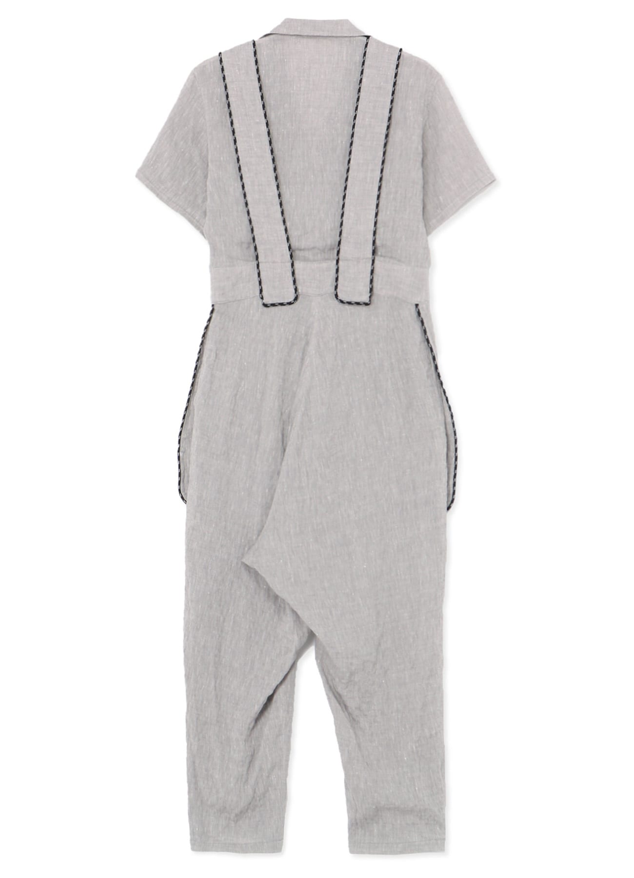 BREATHABLE LINEN/RAYON JUMPSUIT WITH MULTIPLE POCKETS(S Gray 