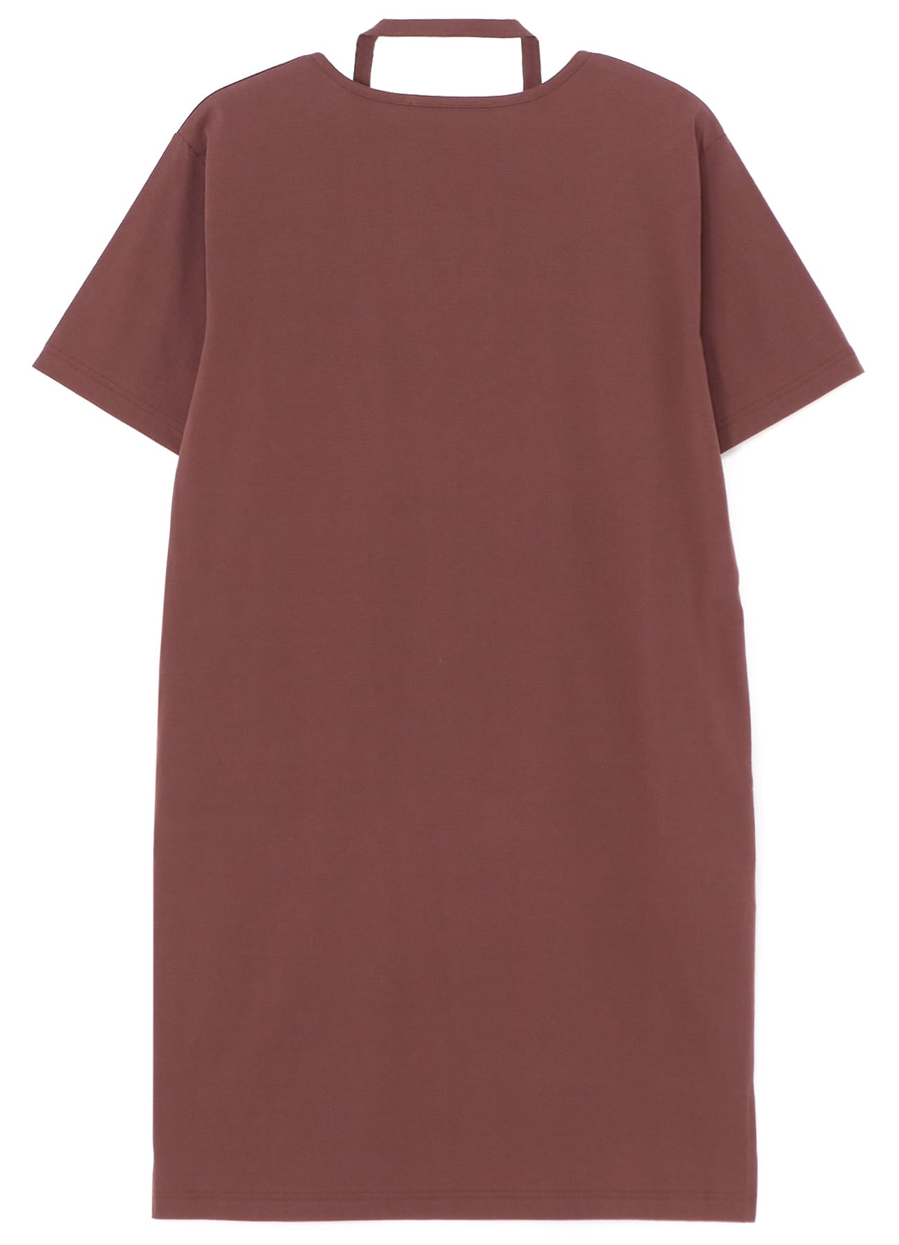 72/2 SINGLE COTTON JERSEY DRESS WITH DECONSTRUCTED NECKLINE