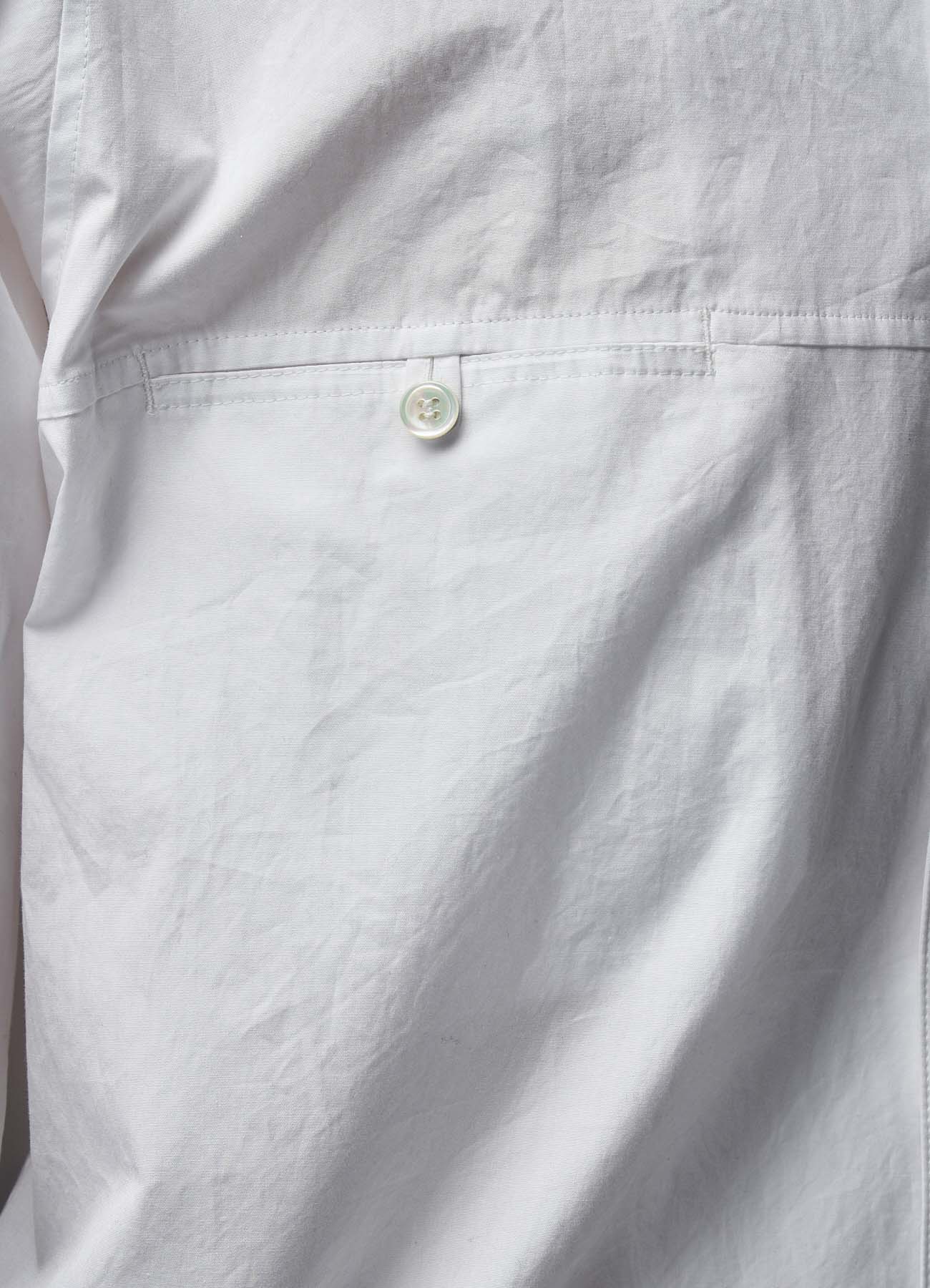 COTTON BROADCLOTH SHIRT WITH STAND-UP COLLAR