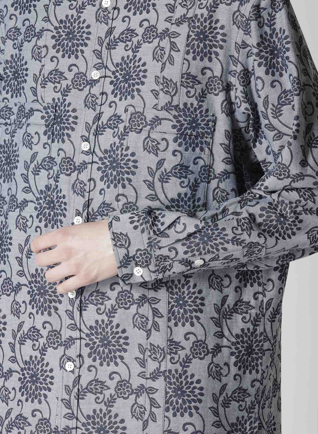 INDIGO JACQUARD SHIRT