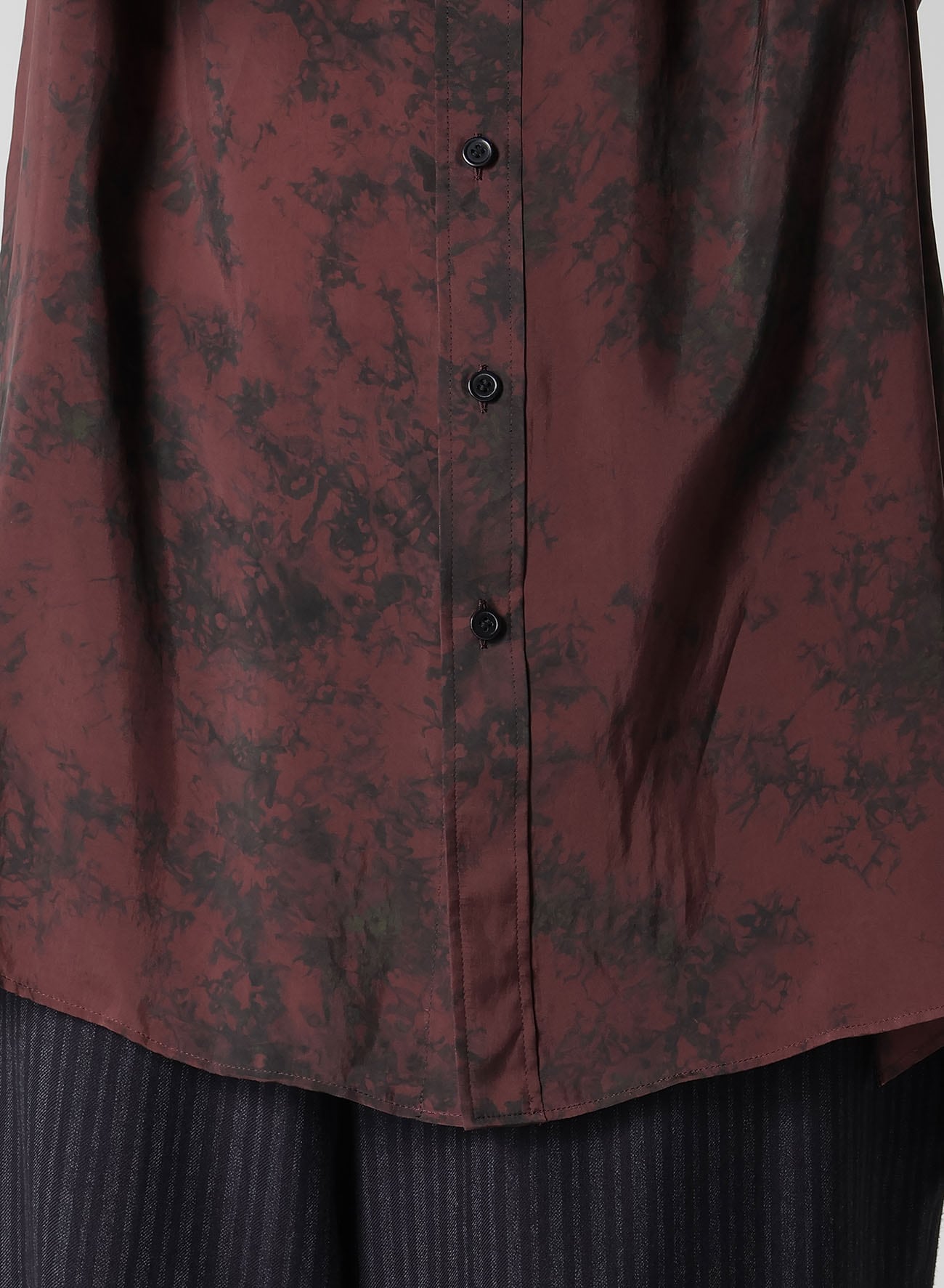 CUPRO TAFFETA BIG SHIRT WITH UNEVEN DYED