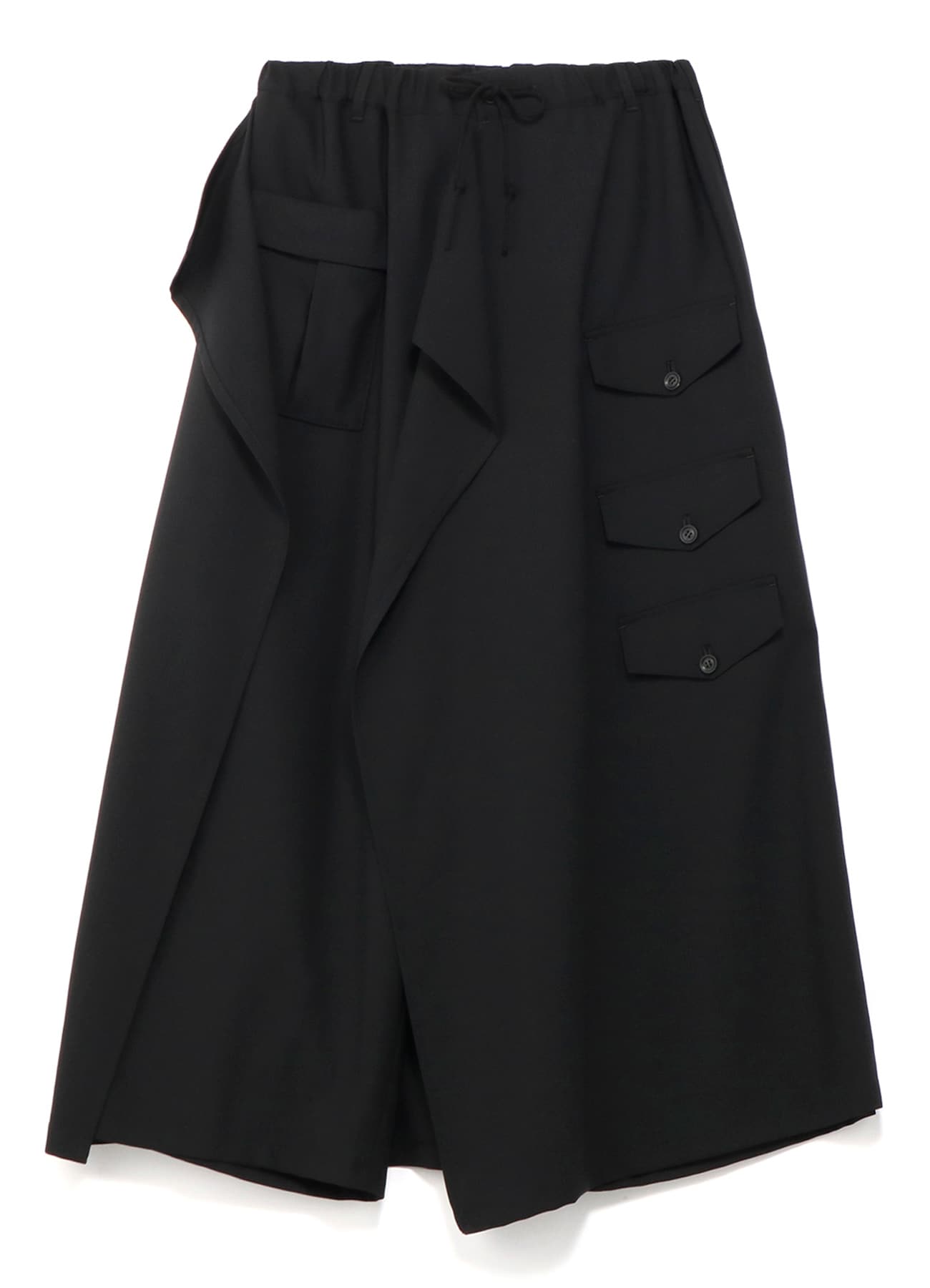 C Bu Intejikurosu B / 3 flap pants skirt (XS Black): Vintage | THE 