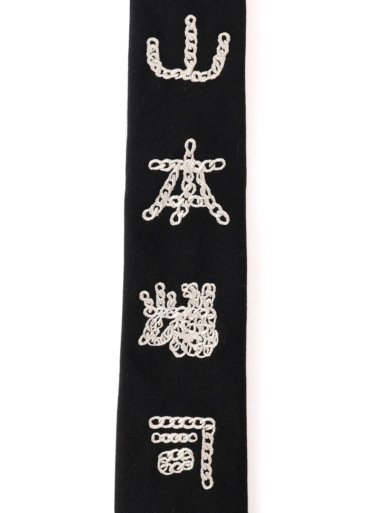 B/ Wool Gabardine Embroidery Tie ''山本耀司''