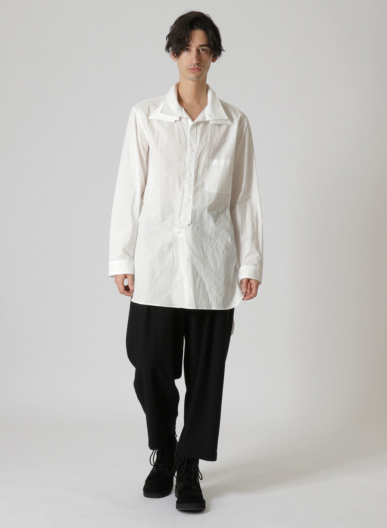 60/- LAWN R-FRONT R TRIPLE COLLAR B power of the WHITE shirt | THE YOHJI YAMAMOTO