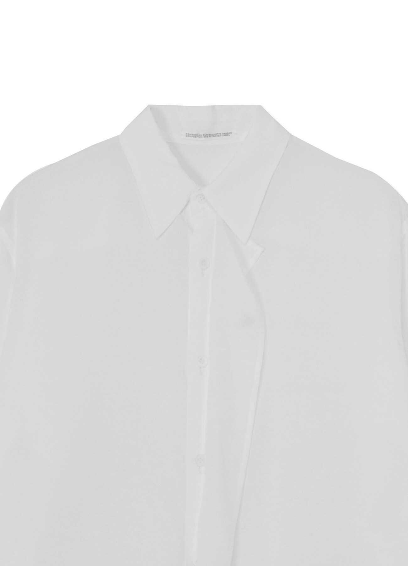 TENCEL ROOMY BLOUSE WITH OVERLAPPING PLACKET