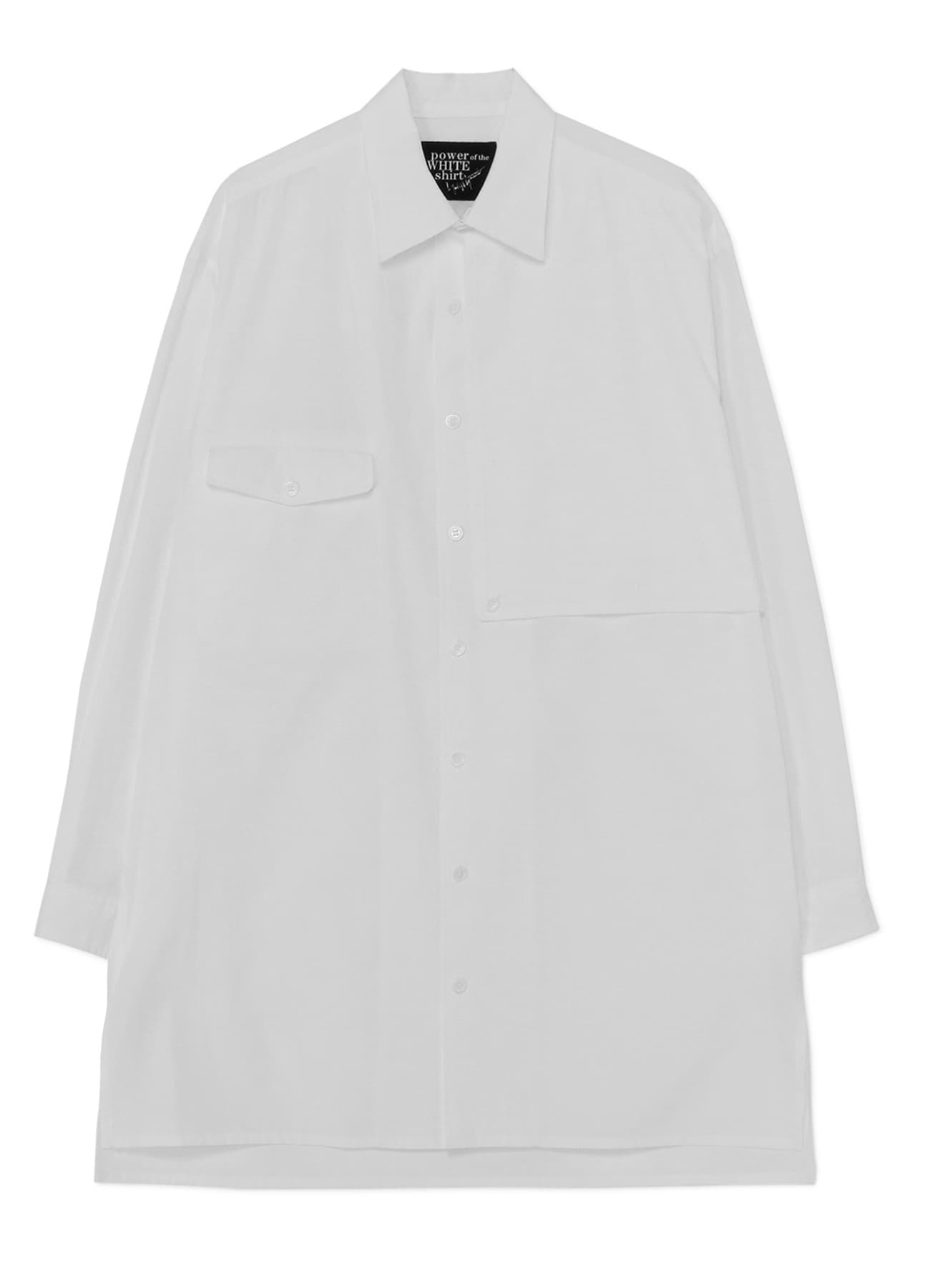 100/2 COTTON BROADCLOTH SHIRT WITH LEFT FLAP
