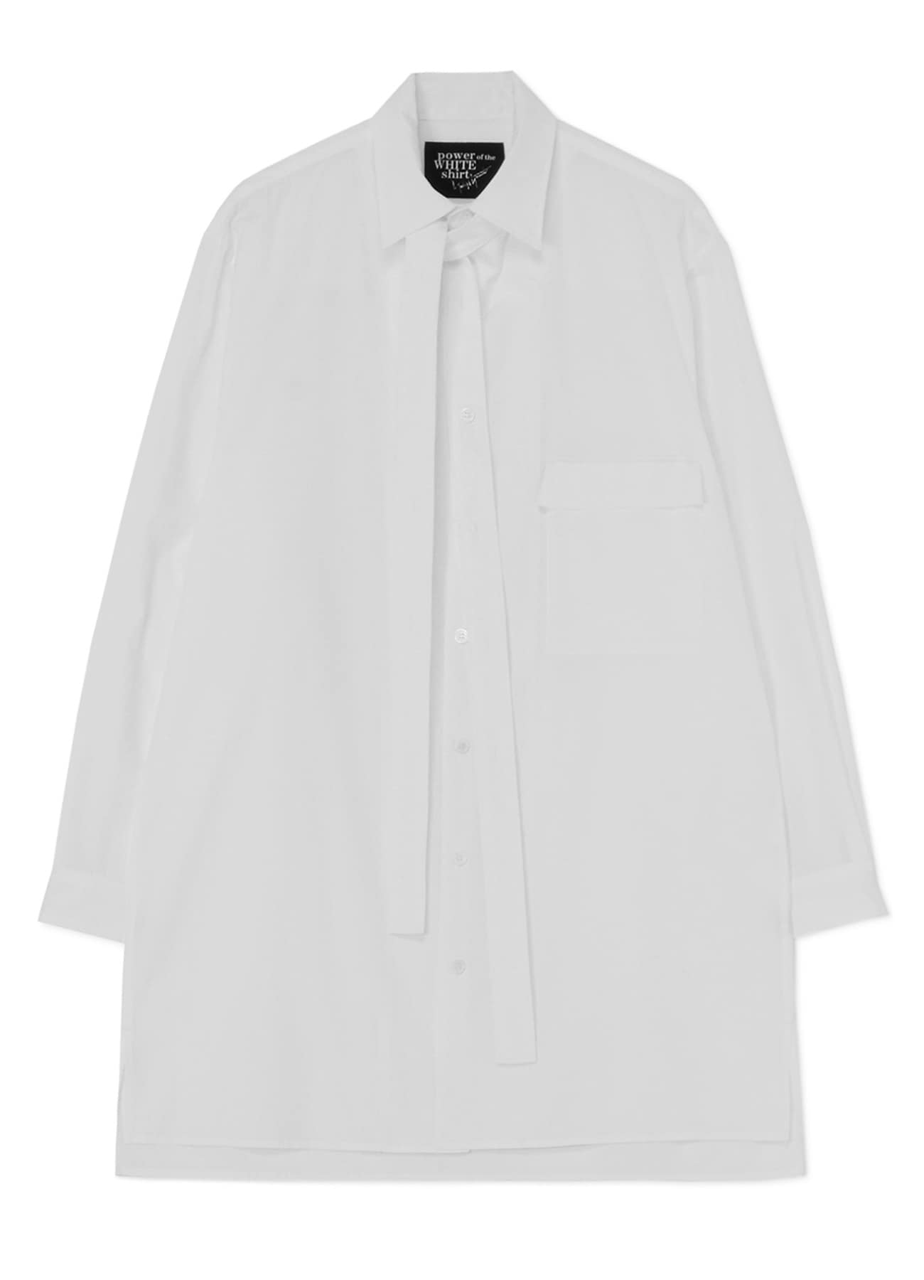 100/2 COTTON BROADCLOTH NECK TIE SHIRT(S White): power of the 