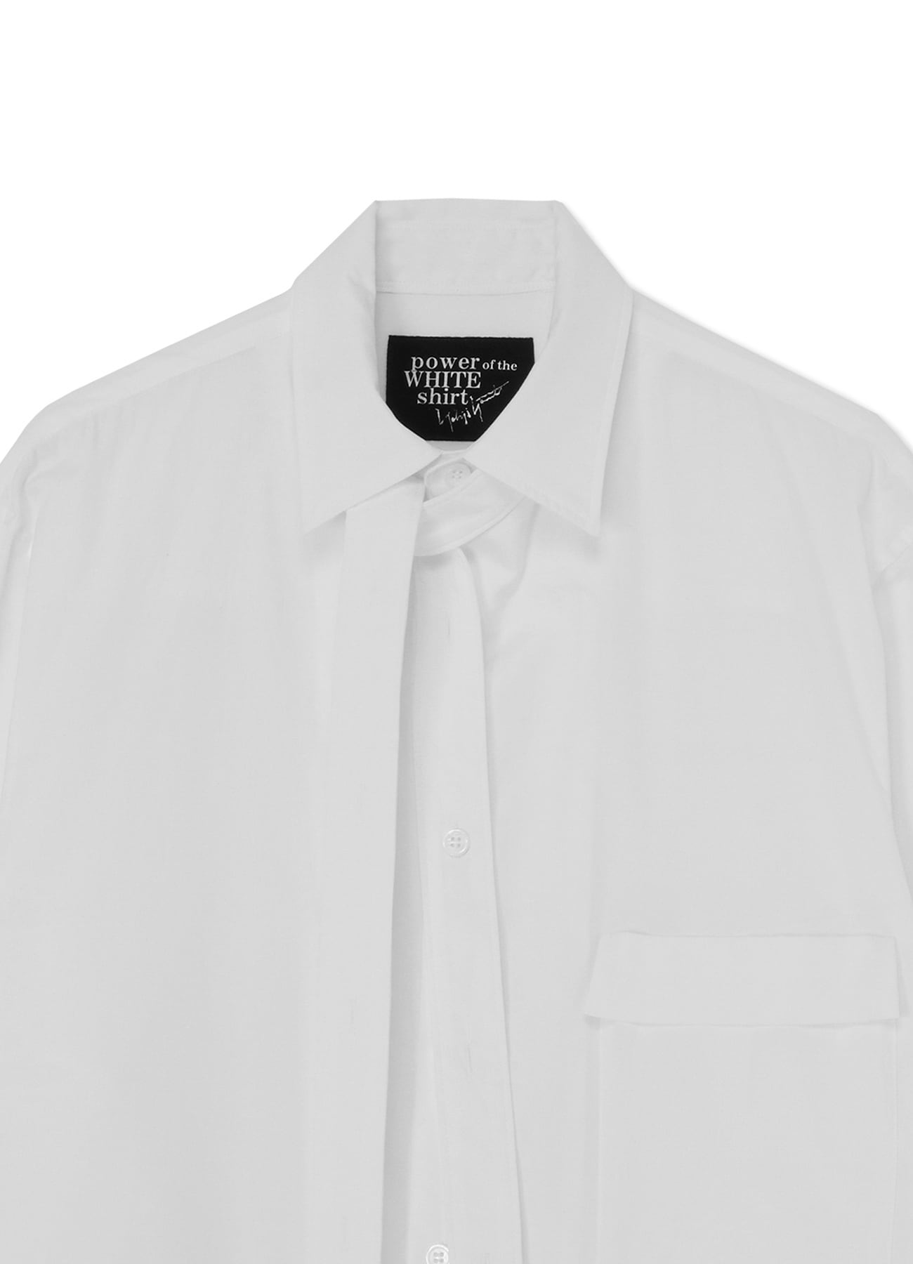 100/2 COTTON BROADCLOTH NECK TIE SHIRT(S White): power of the