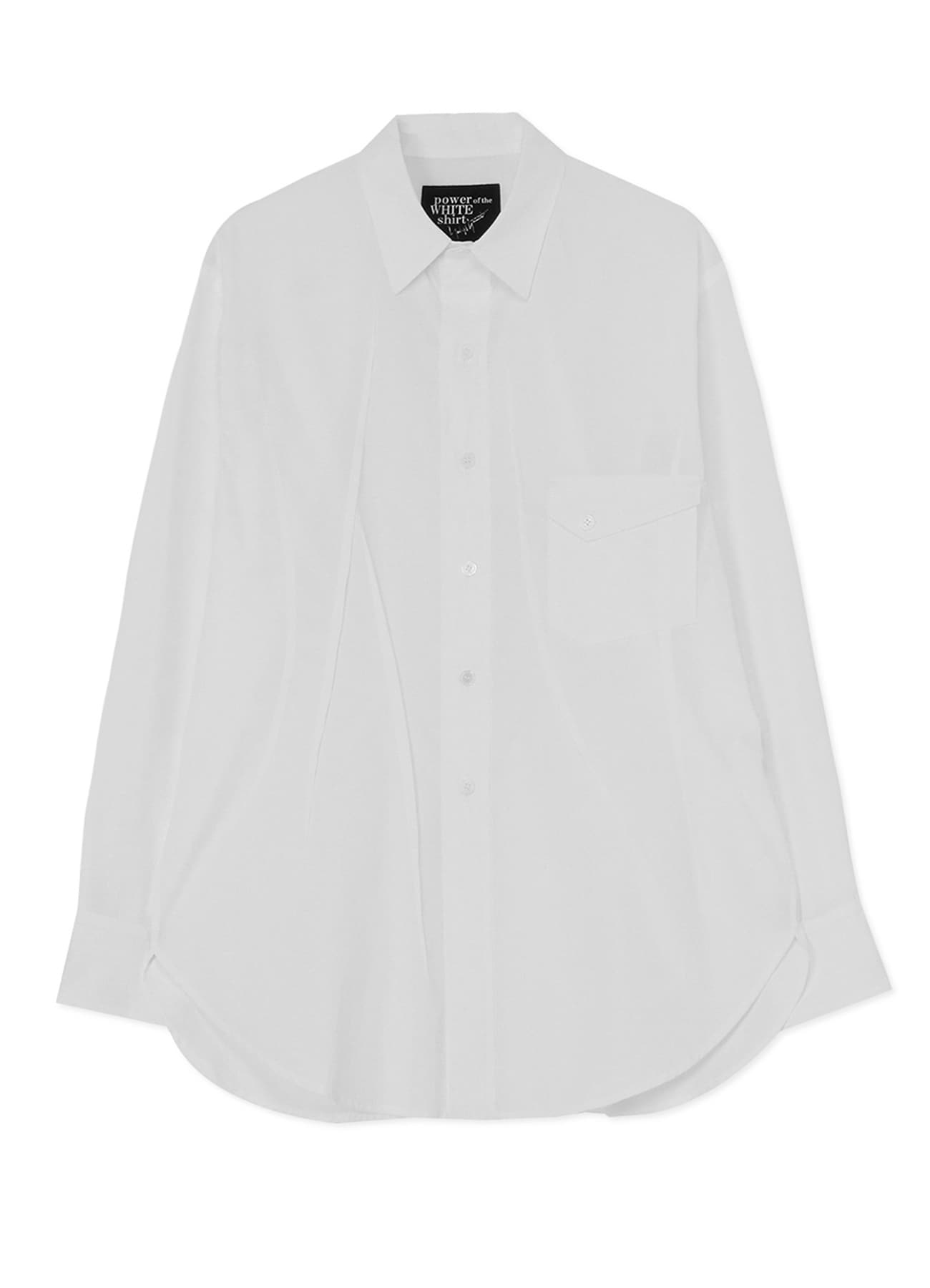 100/2 COTTON BROADCLOTH SHIRT WITH FRONT DARTS(S White): power of 