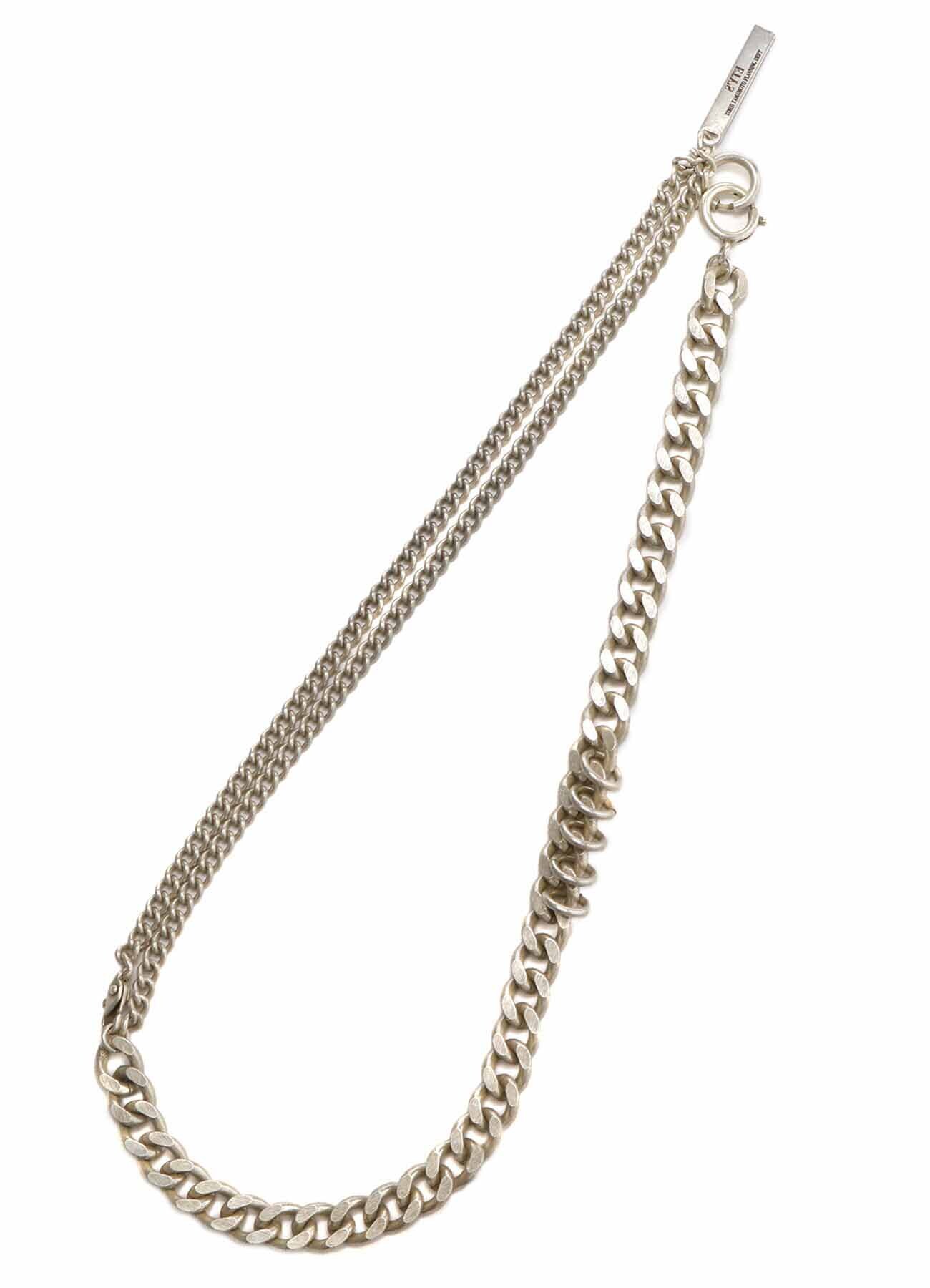 6-WAY CURVED CHAIN BRACELET NECKLACE(FREE SIZE Antique Silver): S